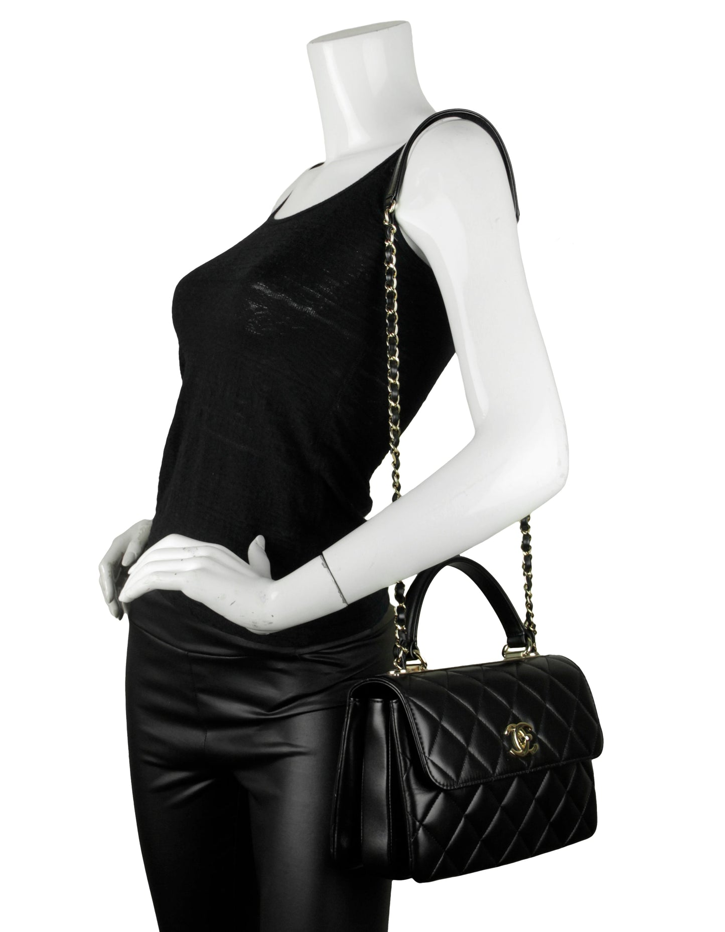 Chanel 2022 Black Lambskin Quilted Small Flap Bag - Rovelle Bags