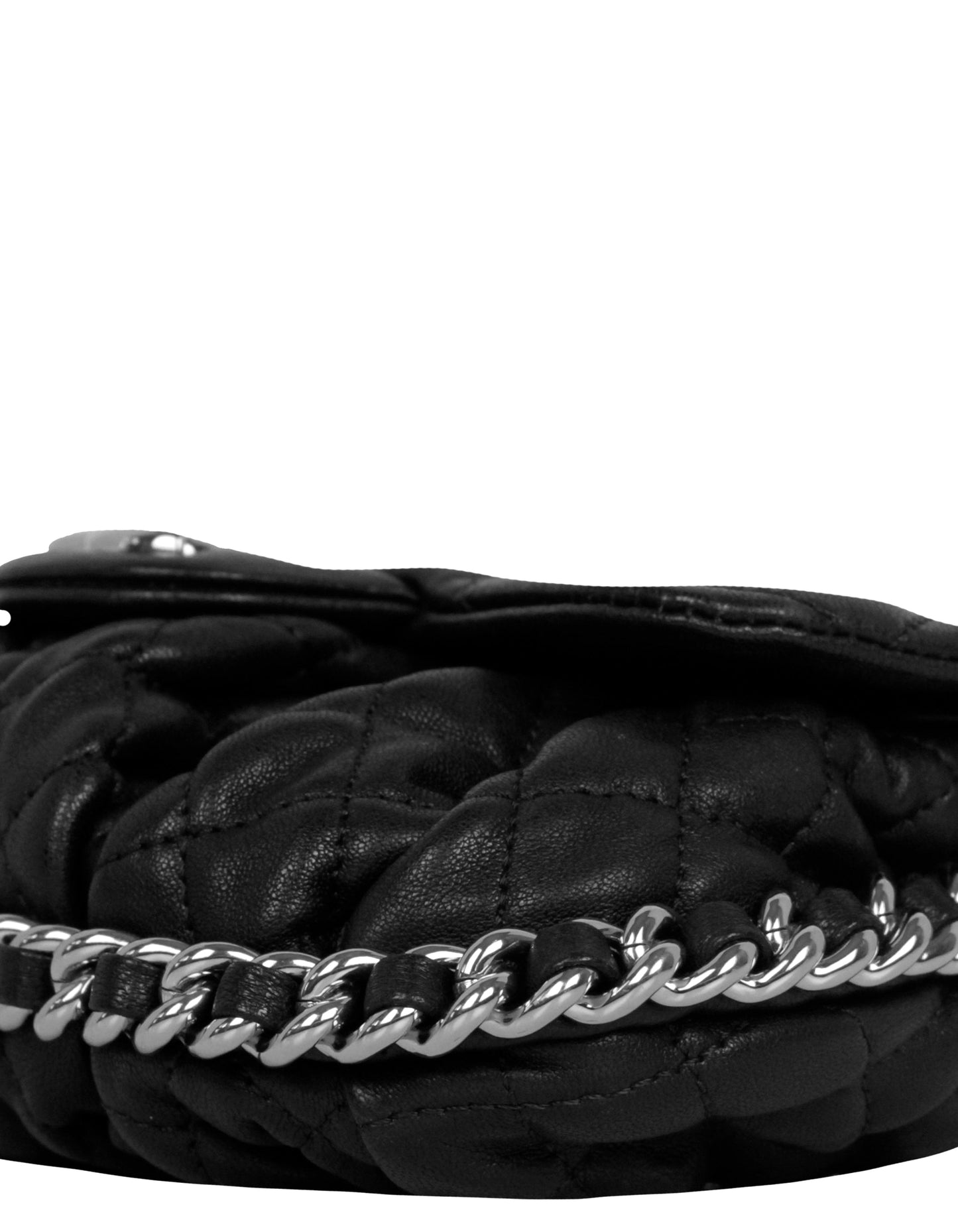 Chanel Black Washed Lambskin Quilted Mini Flap Bag - Rovelle Bags