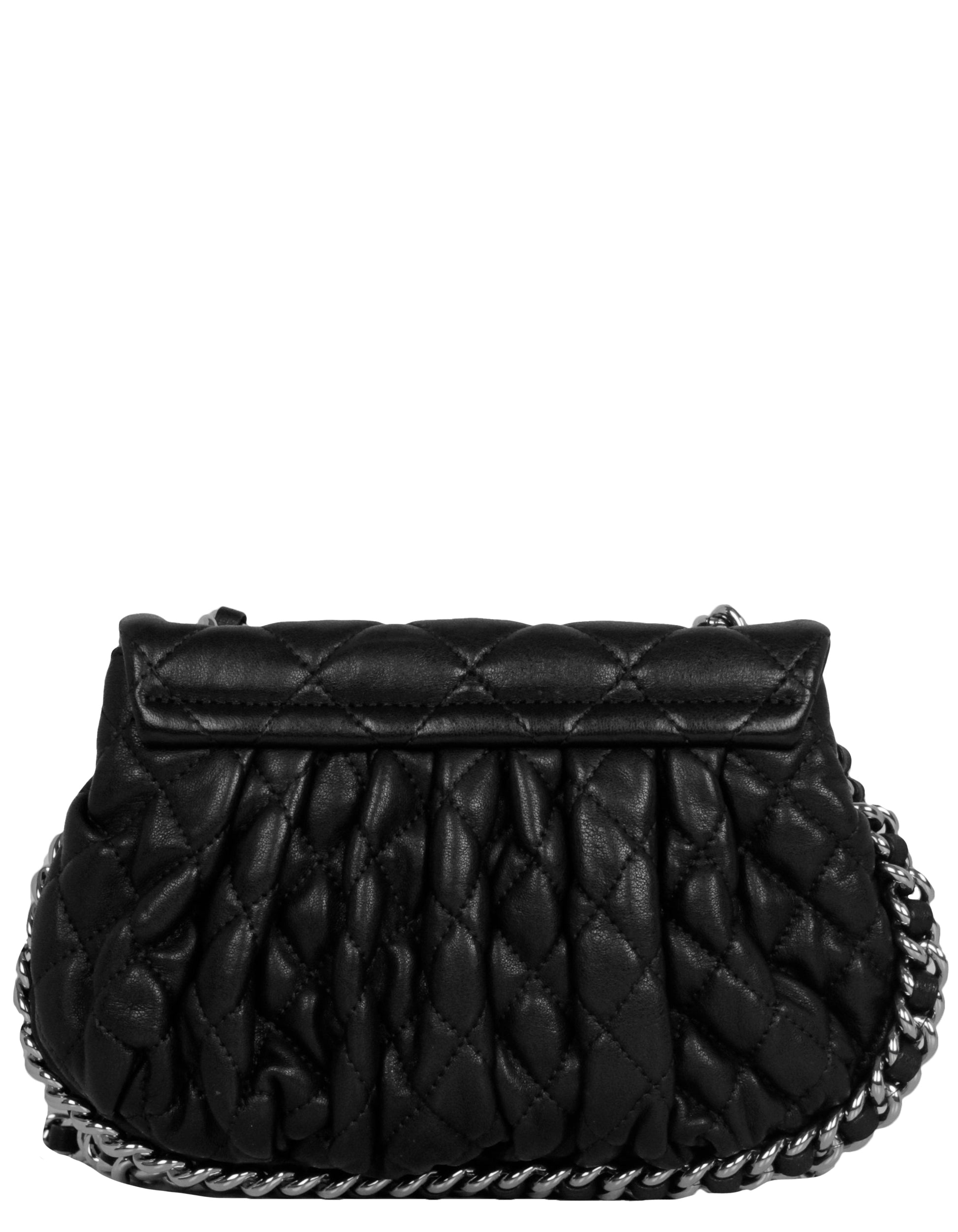 Chanel Black Washed Lambskin Quilted Mini Flap Bag - Rovelle Bags