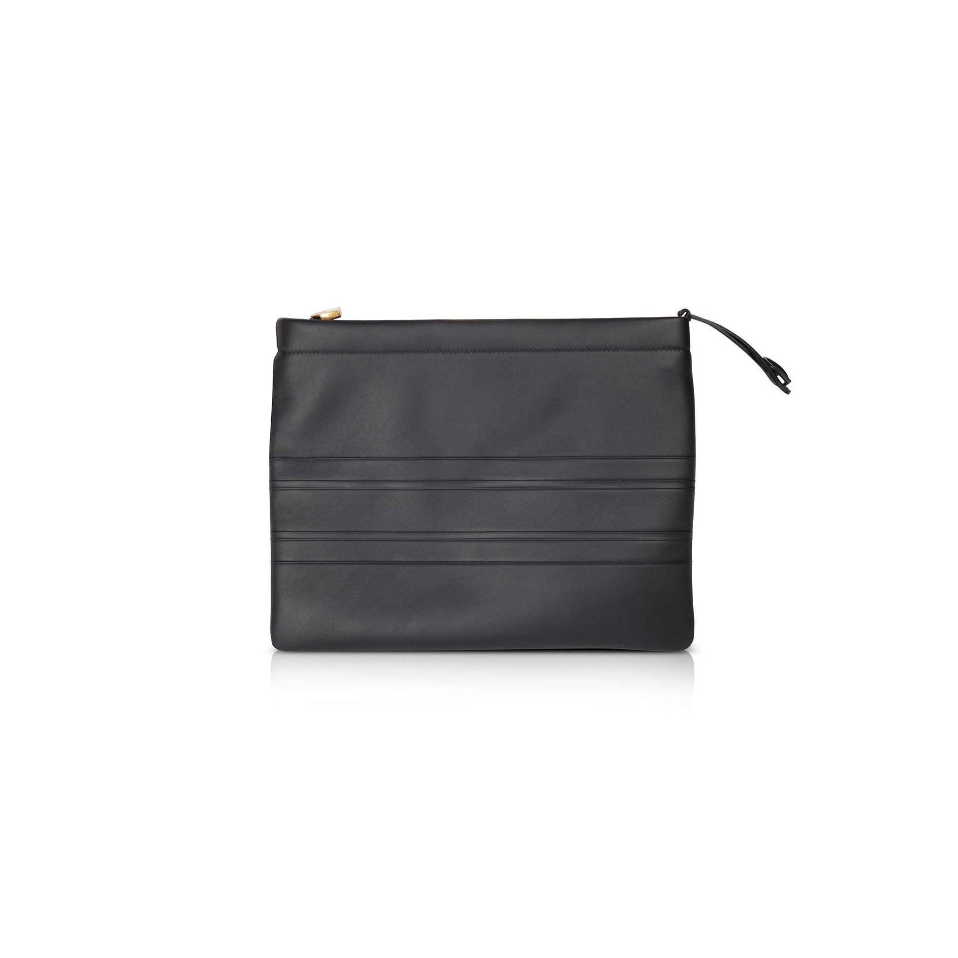 Christian Dior 2020 Leather Logo Zip Clutch