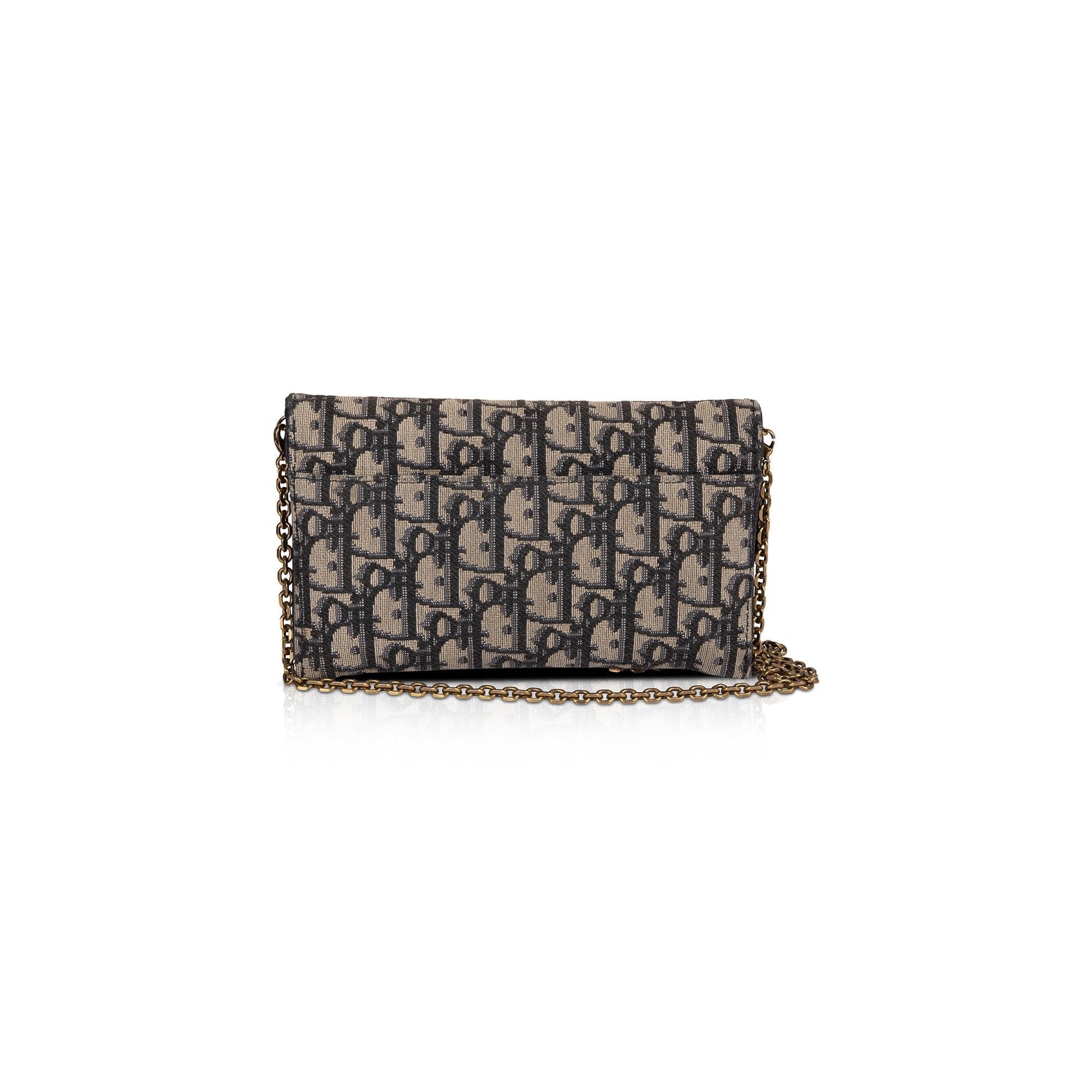 Christian Dior 2020 Oblique Saddle Wallet on Chain