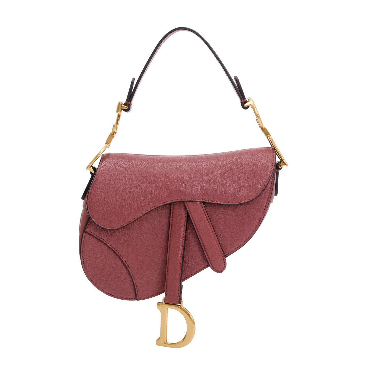 Christian Dior 2020 Pink Calfskin Leather Mini Saddle Bag