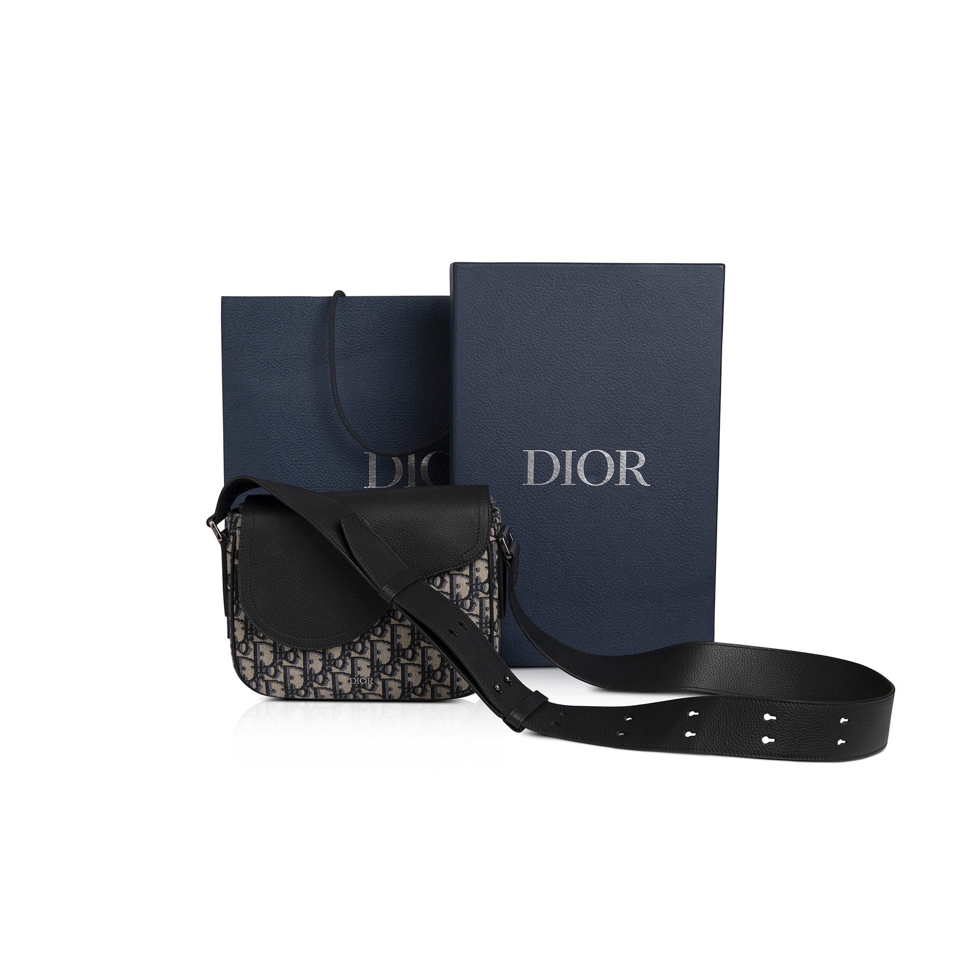 Christian Dior 2021 Oblique Mini Saddle Messenger Bag