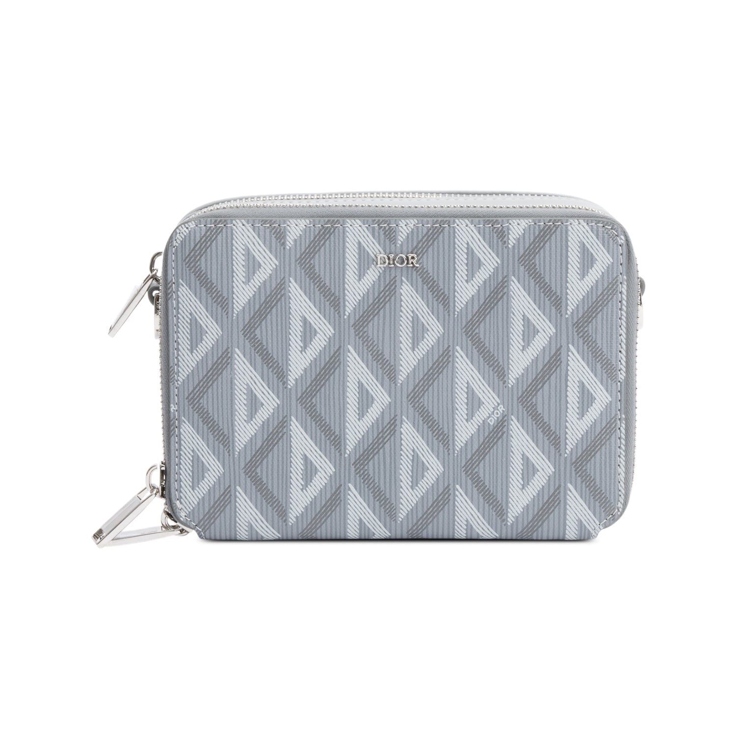 Christian Dior 2023 Grey CD Diamond Coated Canvas Crossbody Pouch