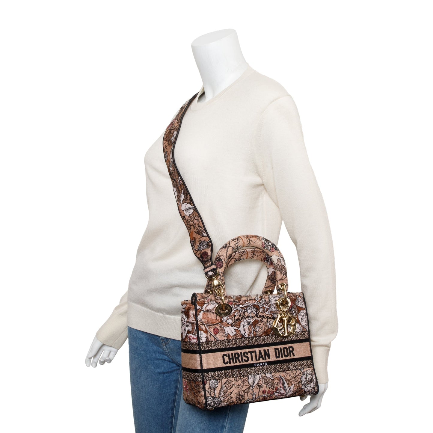 Christian Dior 2023 Jardin Magique Embroidery Medium Lady D-Lite Bag