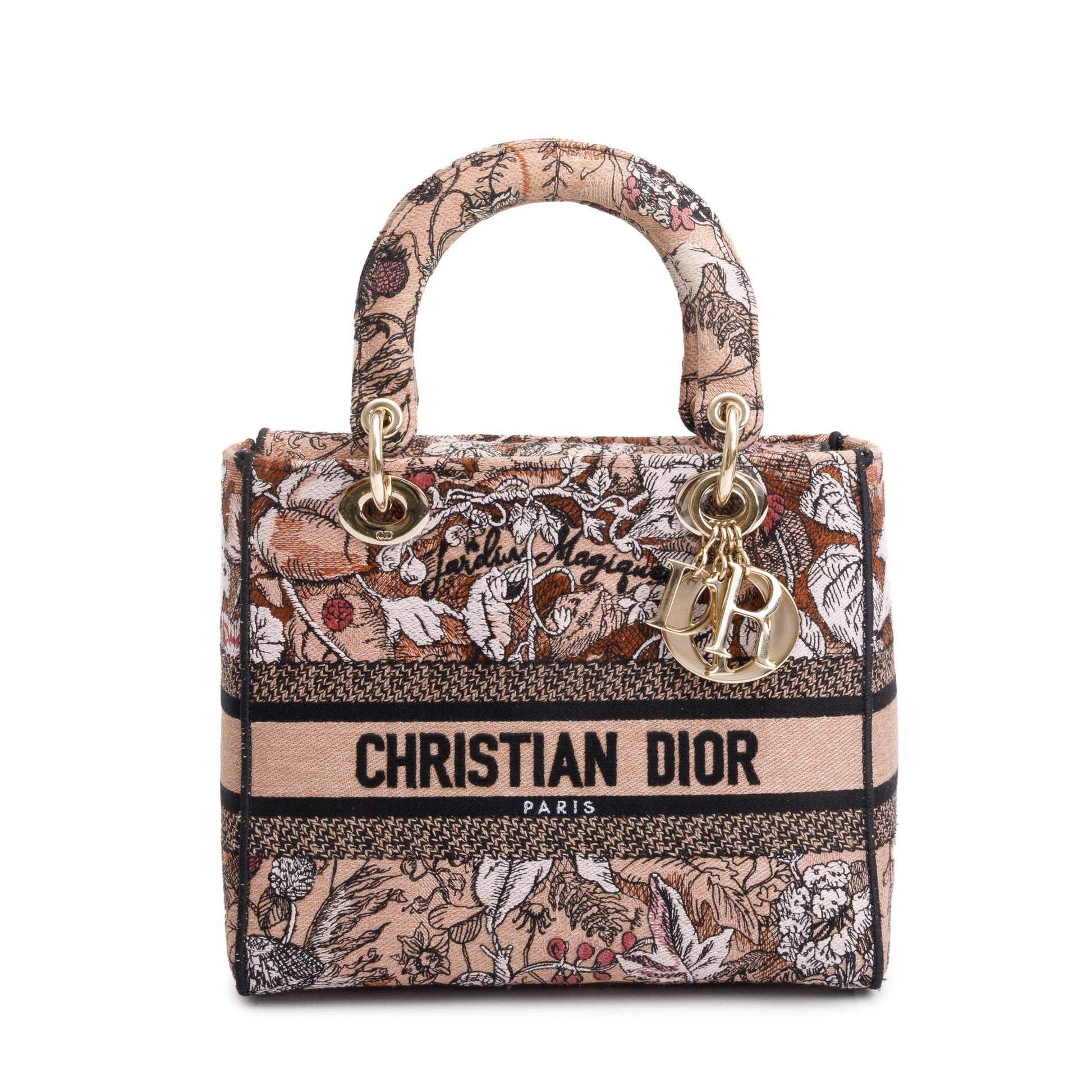 Christian Dior 2023 Jardin Magique Embroidery Medium Lady D-Lite Bag