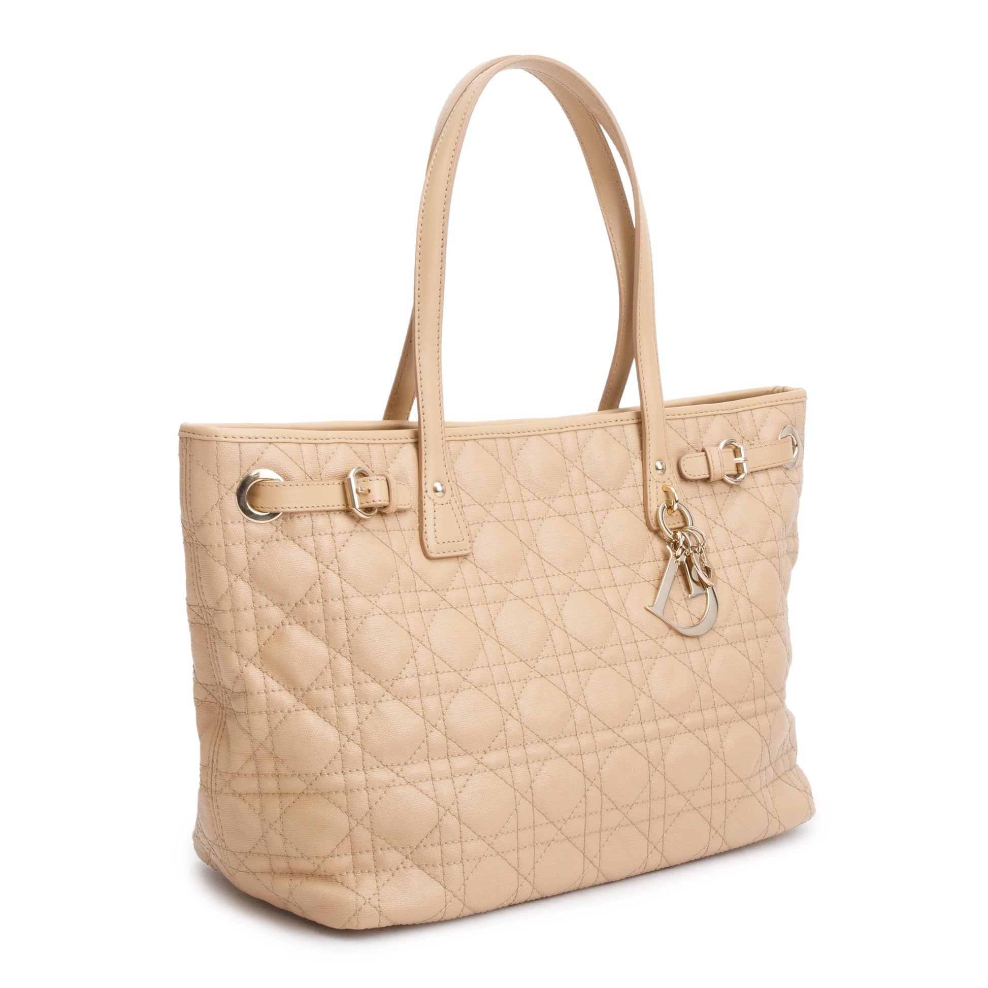 Christian Dior Beige Cannage Panarea Shopping Tote