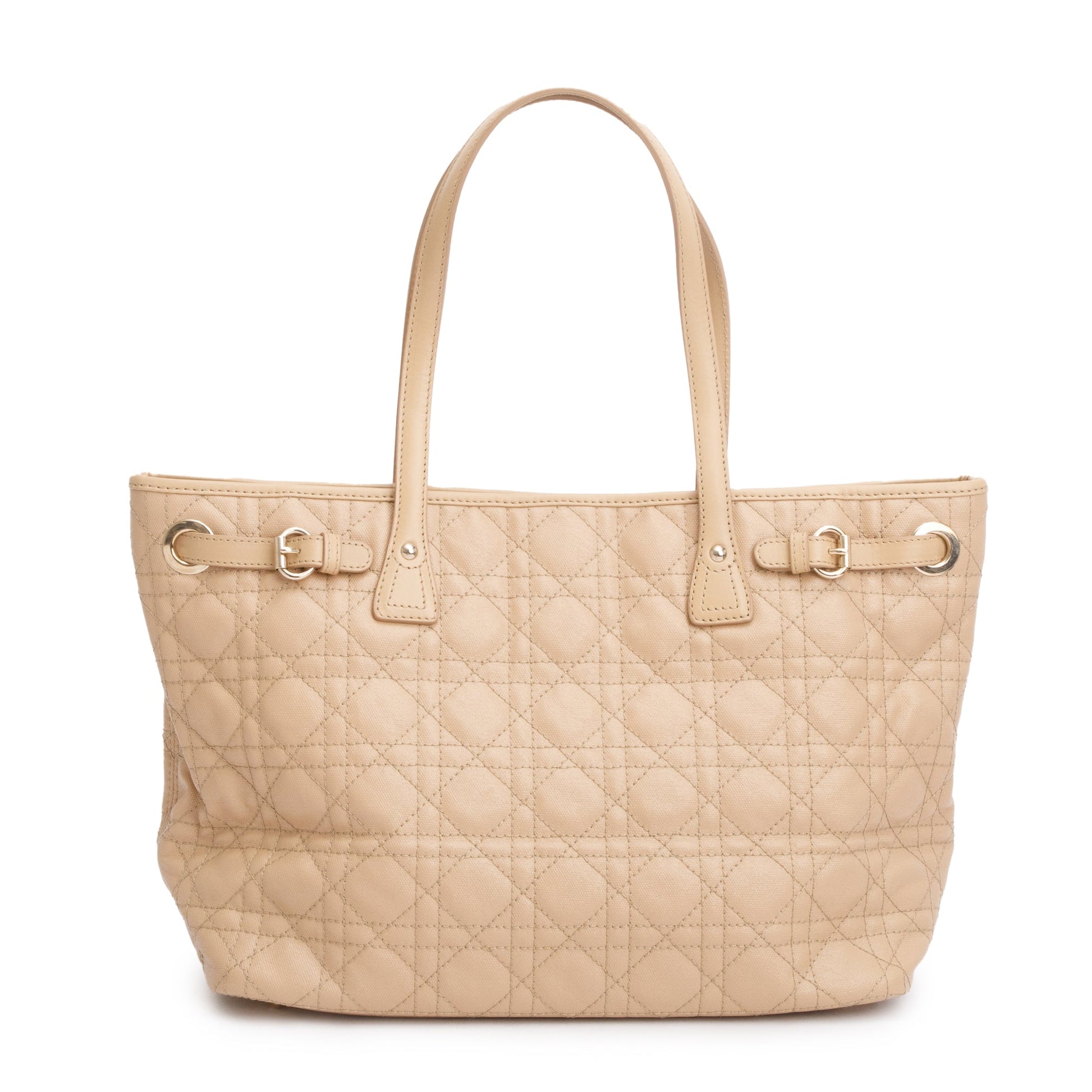 Christian Dior Beige Cannage Panarea Shopping Tote