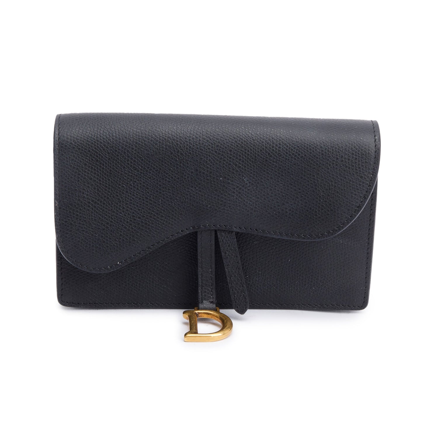 Christian Dior Black Leather Saddle Belt Pouch