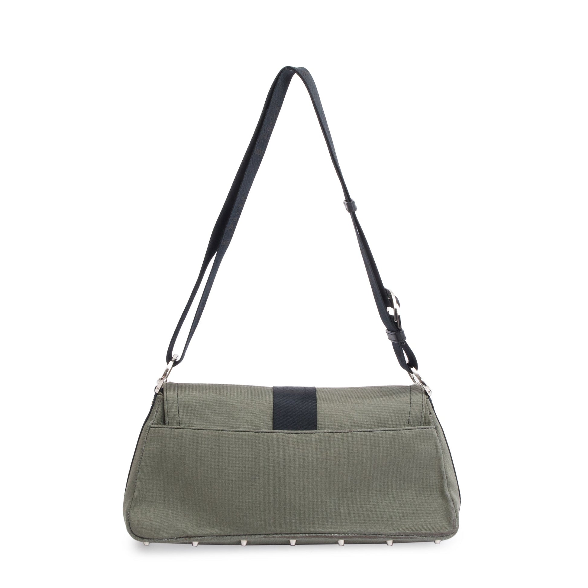 Christian Dior Grey Canvas Crystal Embellished Hardcore Shoulder Bag