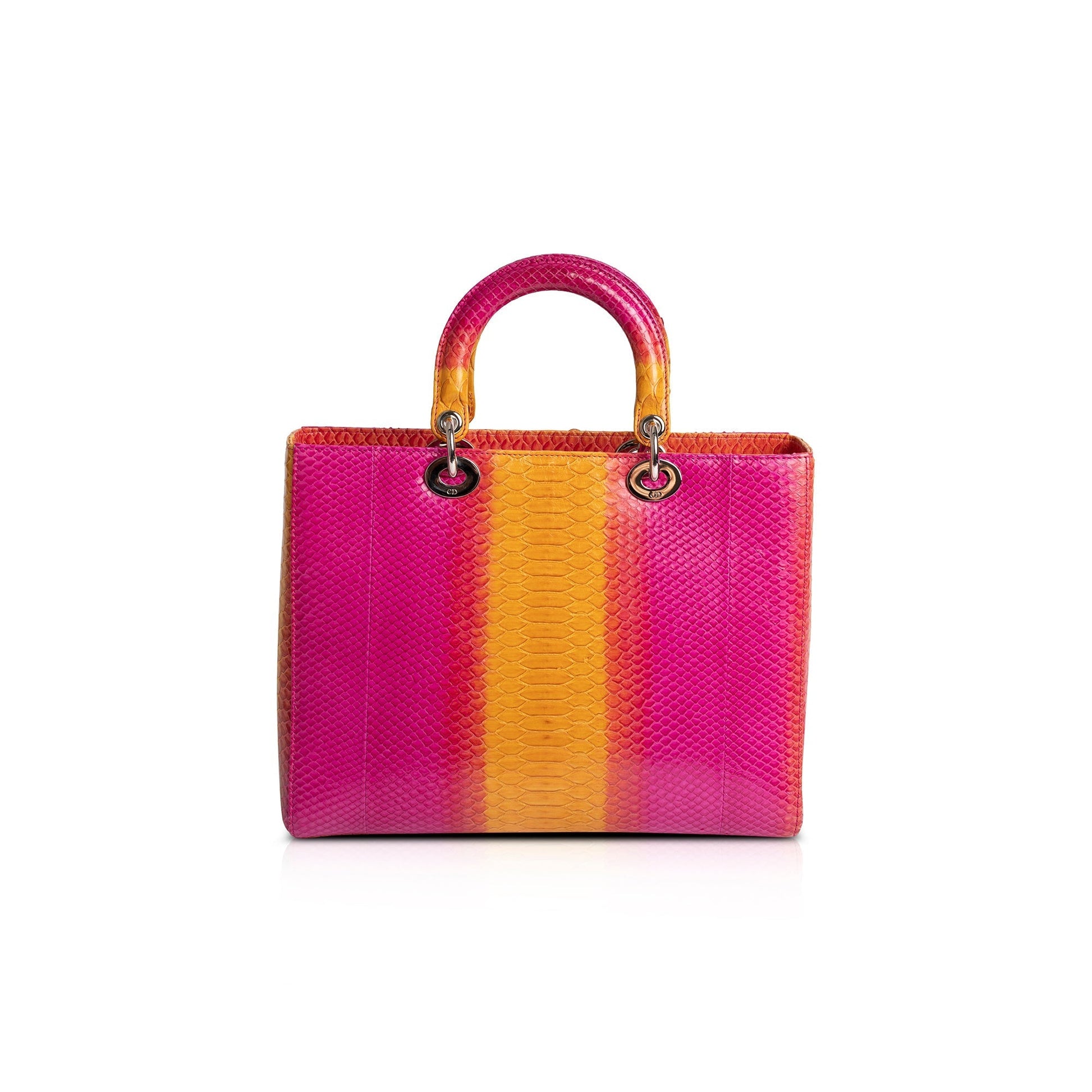 Christian Dior Large Ombre Python Lady Dior Bag