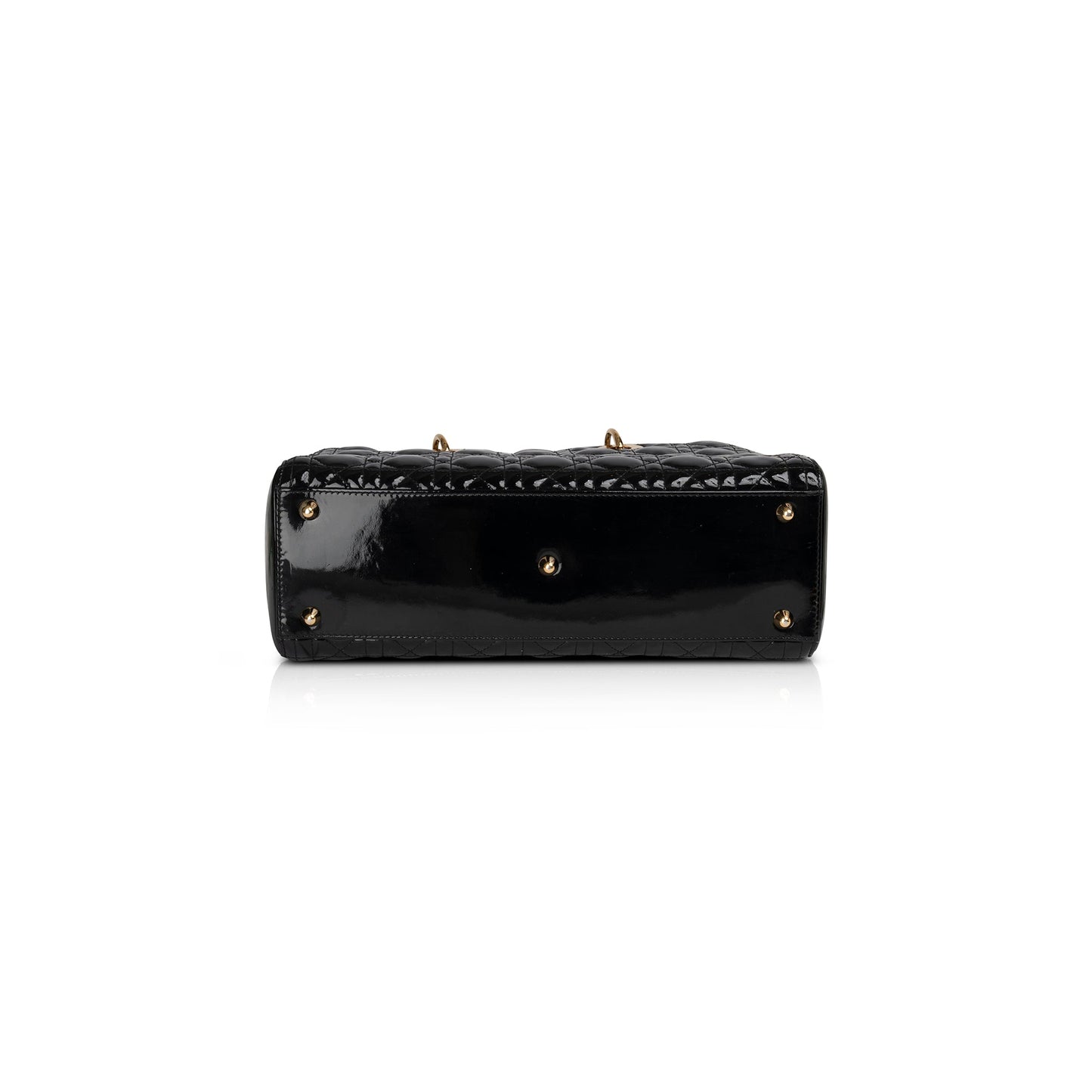 Christian Dior Large Patent Leather Lady Dior Bag