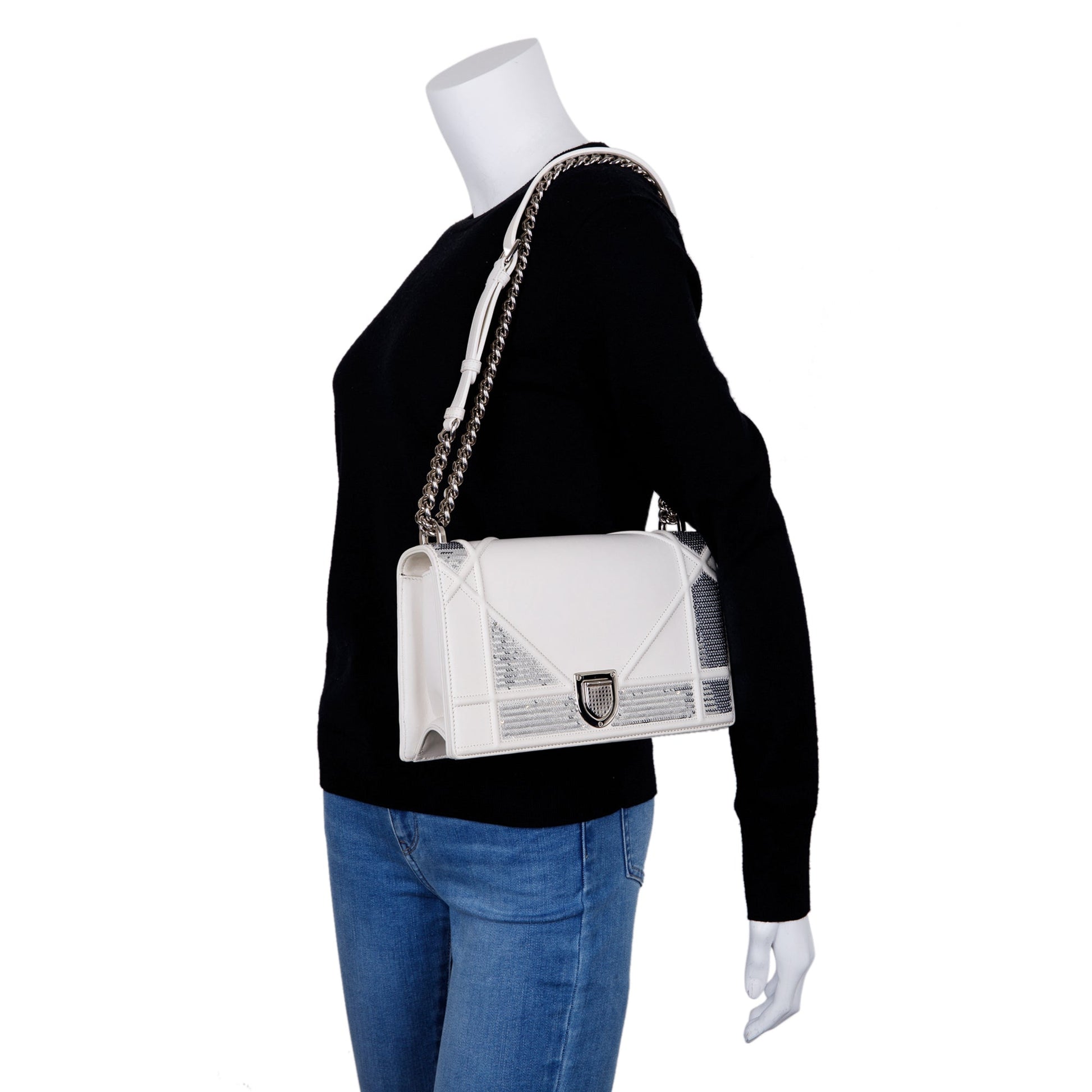 Christian Dior Medium Sequin Diorama Shoulder Bag