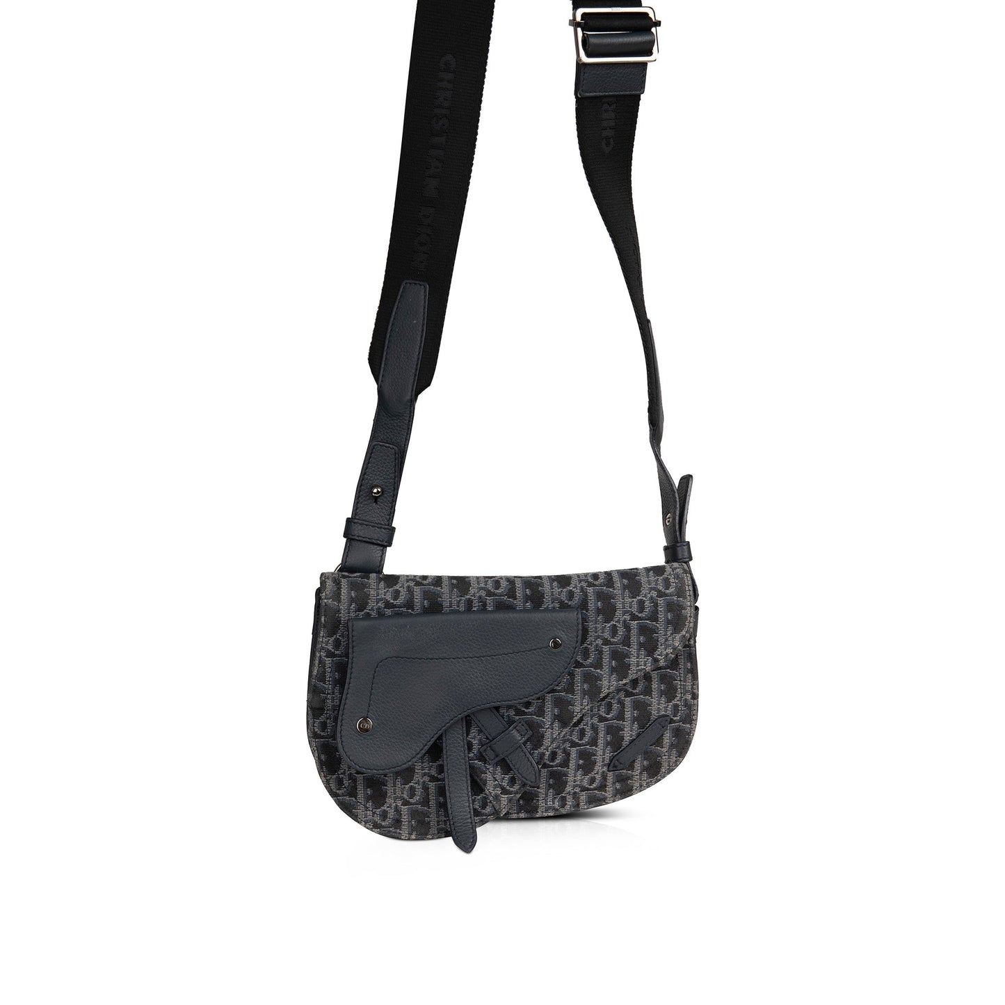 Christian Dior Oblique Jacquard Saddle Pouch