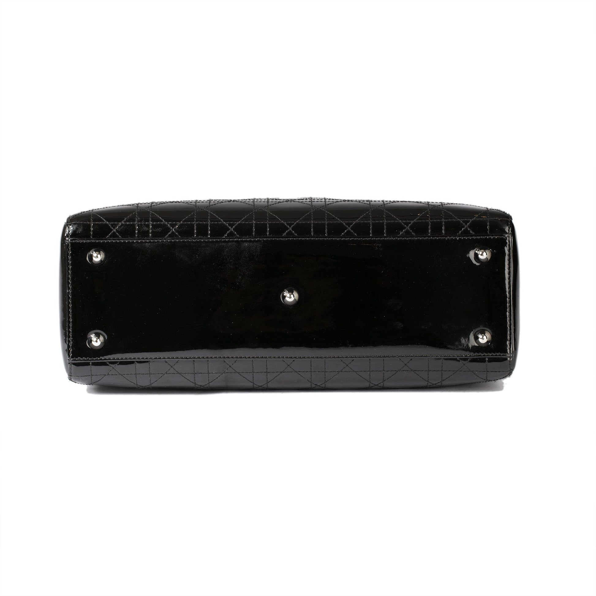 Christian Dior Patent Large Lady Dior Bag