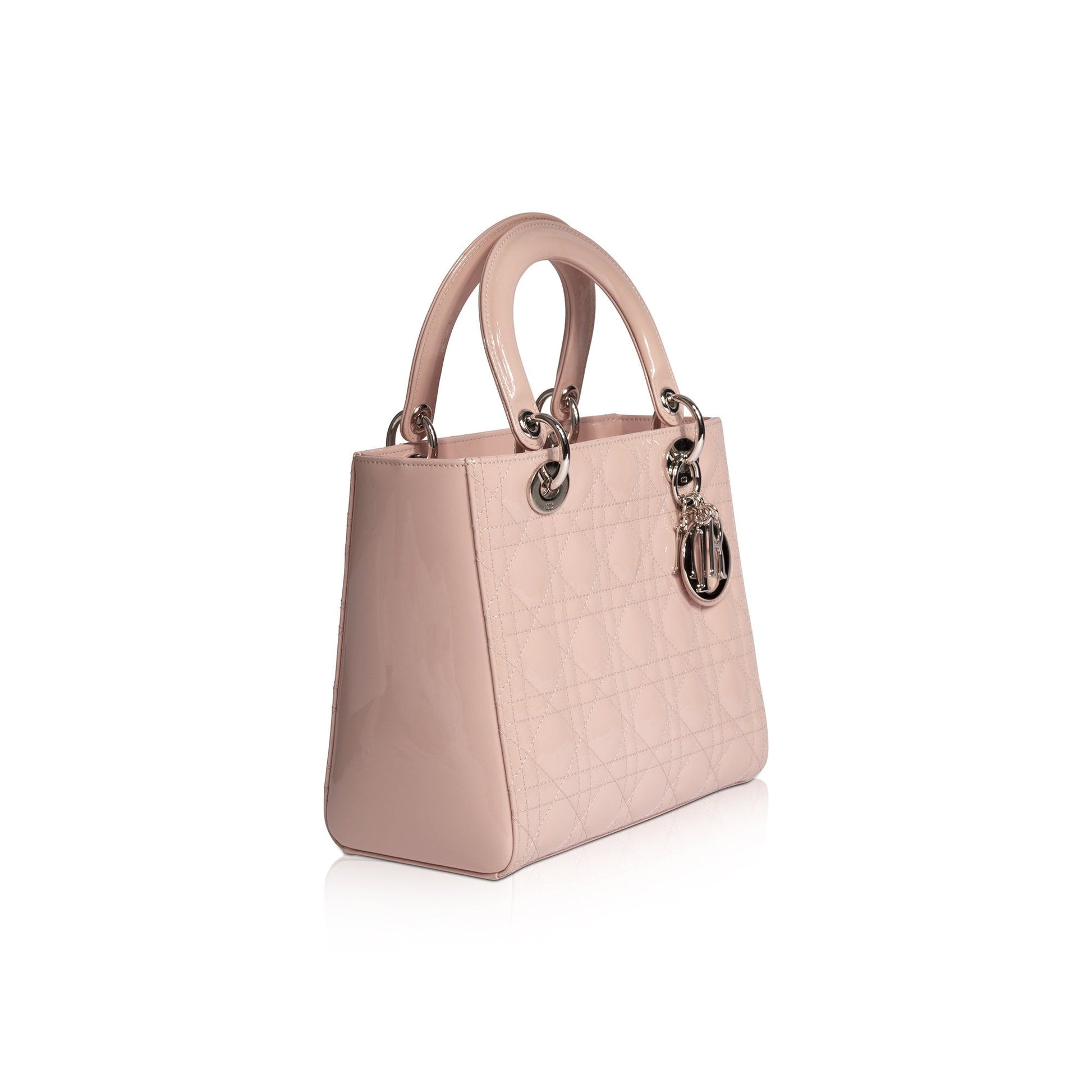 Christian Dior Patent Leather Medium Lady Dior Bag