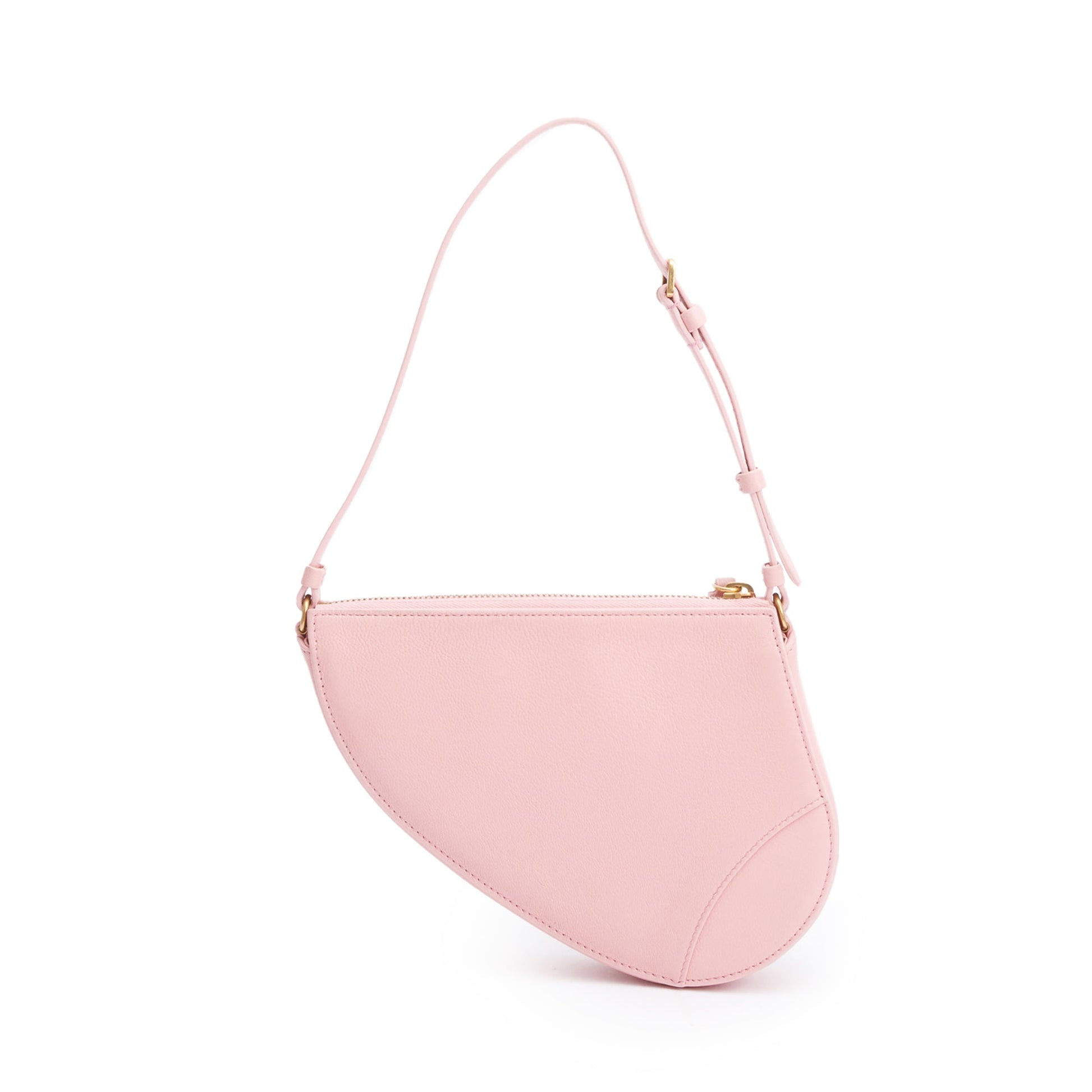 Christian Dior Pink Calfskin Leather Saddle Rodeo Pouch