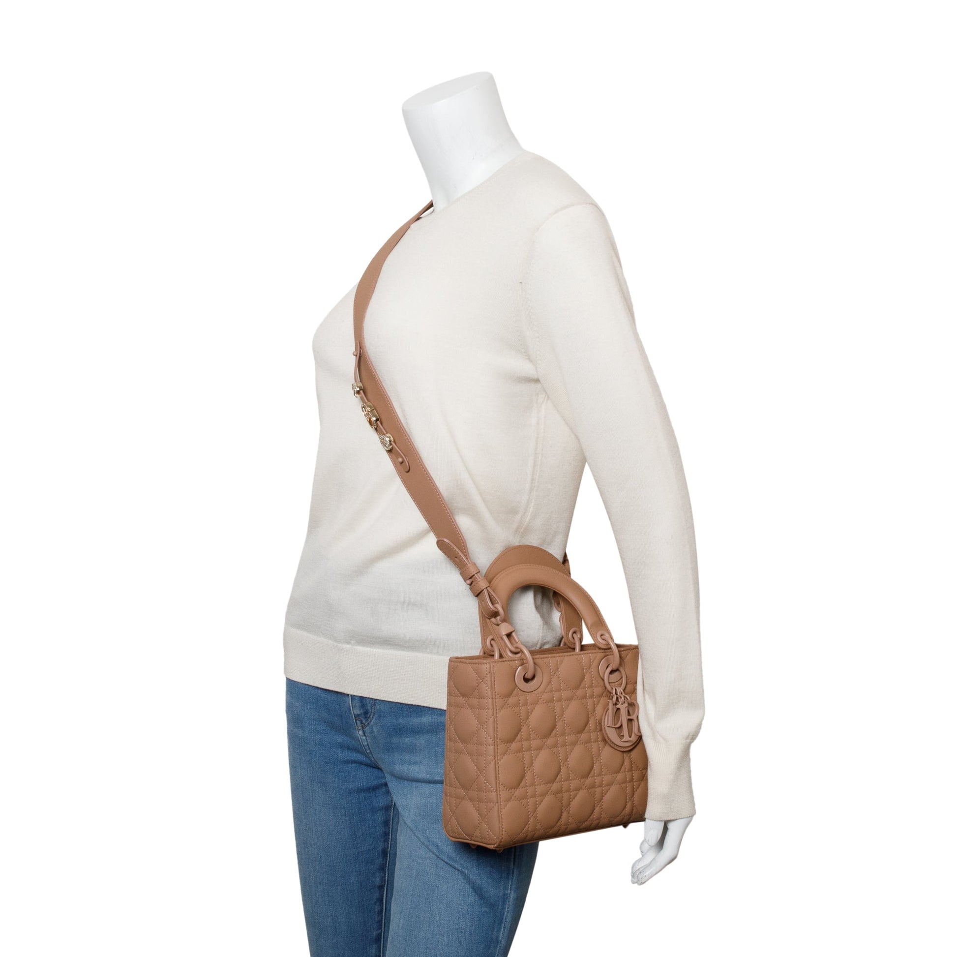 Christian Dior Pink Cannage Lambskin Leather Small Lady Dior My ABCDior Bag