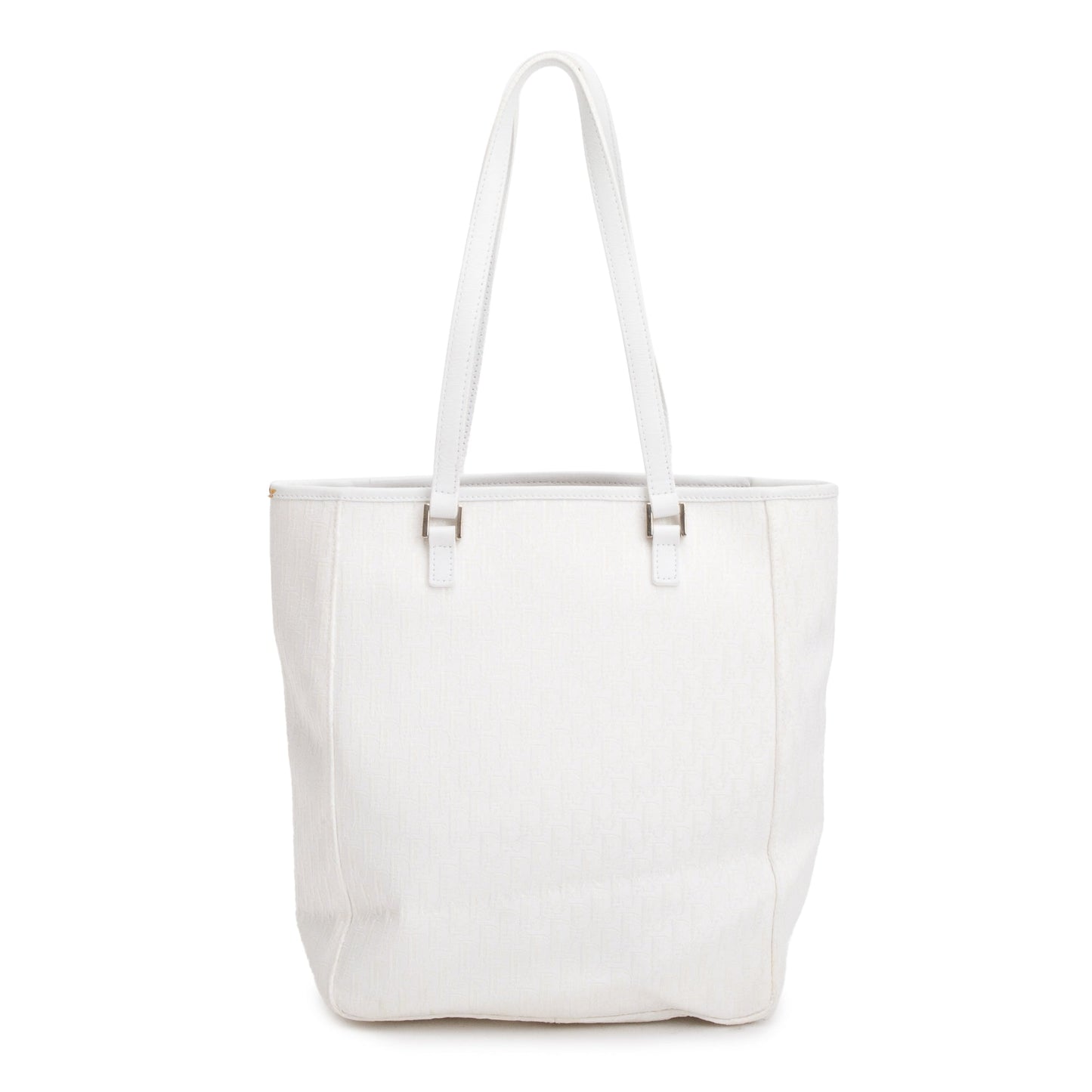 Christian Dior White Diorissimo Canvas Tote
