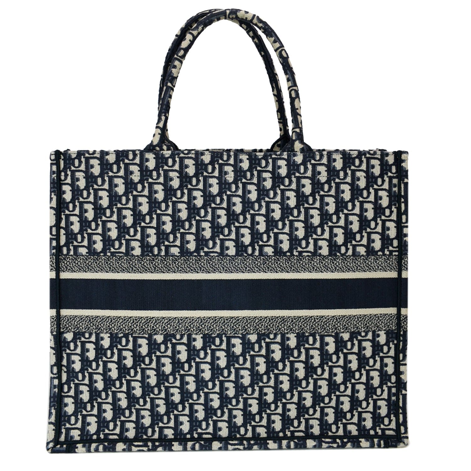 CHRISTIAN DIOR Large Book Oblique Embroidered Canvas Tote Bag Multicolor - Hot Deals