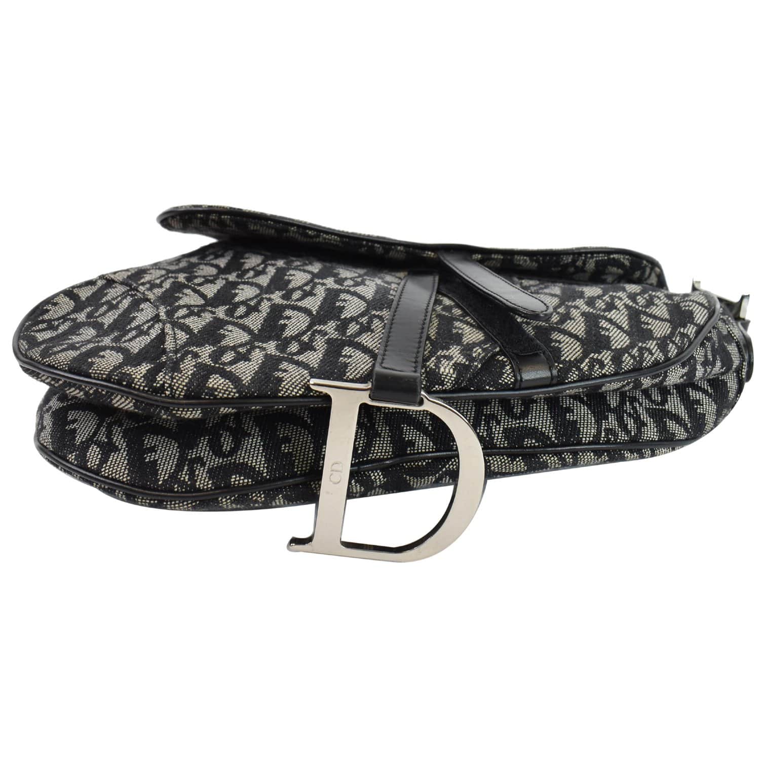 CHRISTIAN DIOR Saddle Oblique Jacquard Shoulder Bag Black - 15% OFF