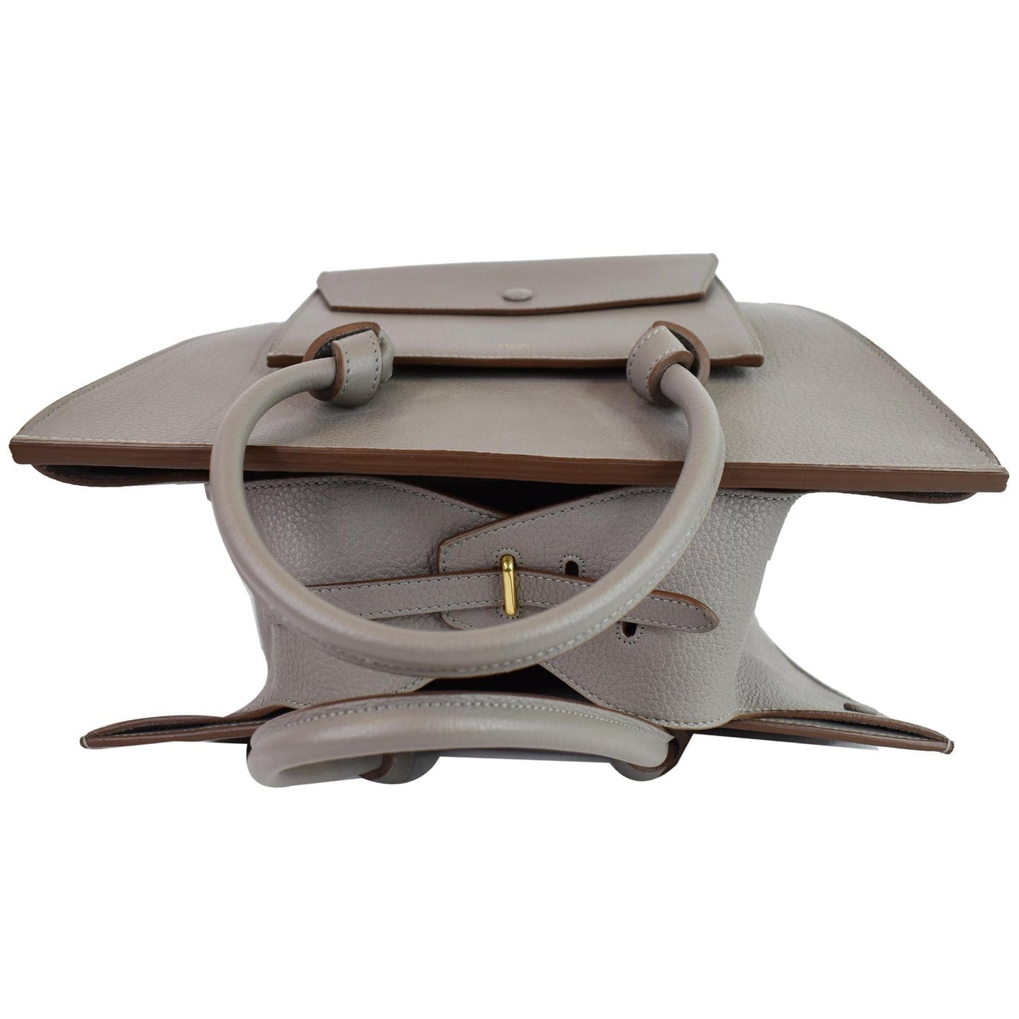 CELINE Tie Knot Mini Leather Tote Bag Grey