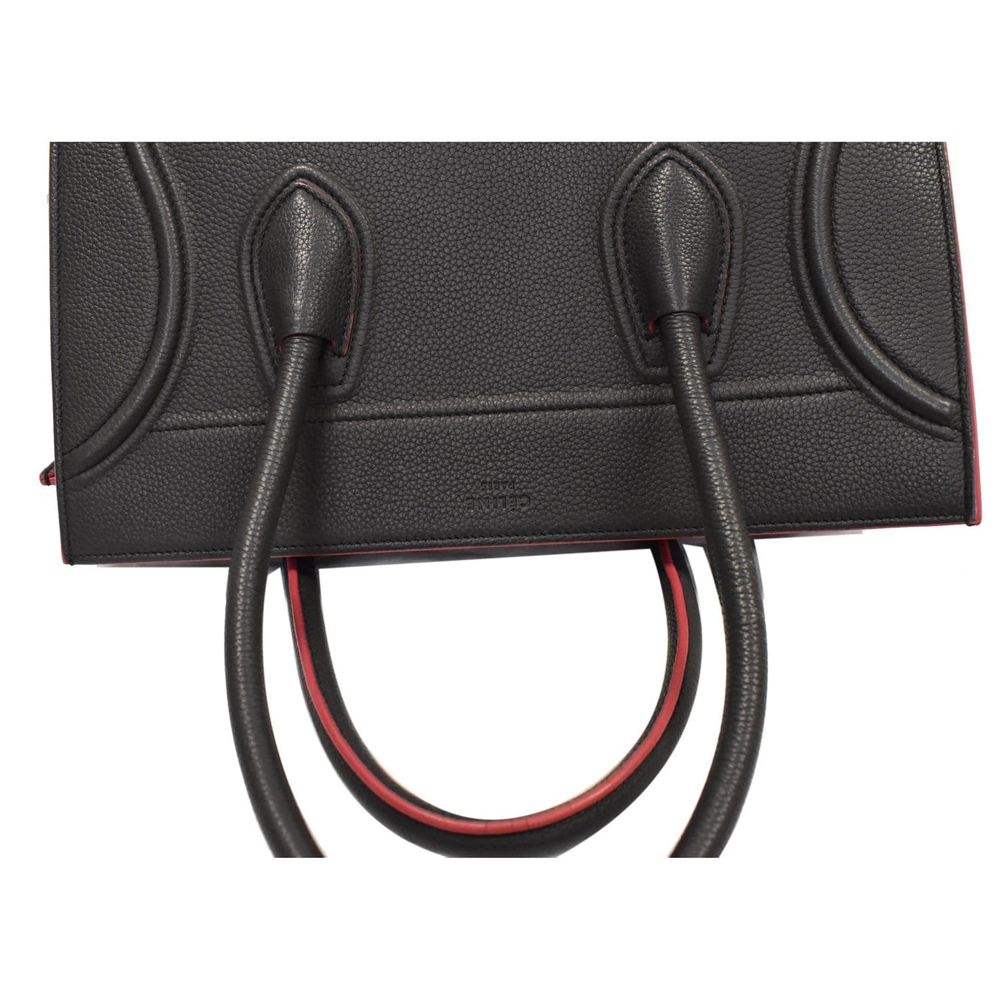 CELINE Luggage Phantom Medium Leather Tote Bag Black