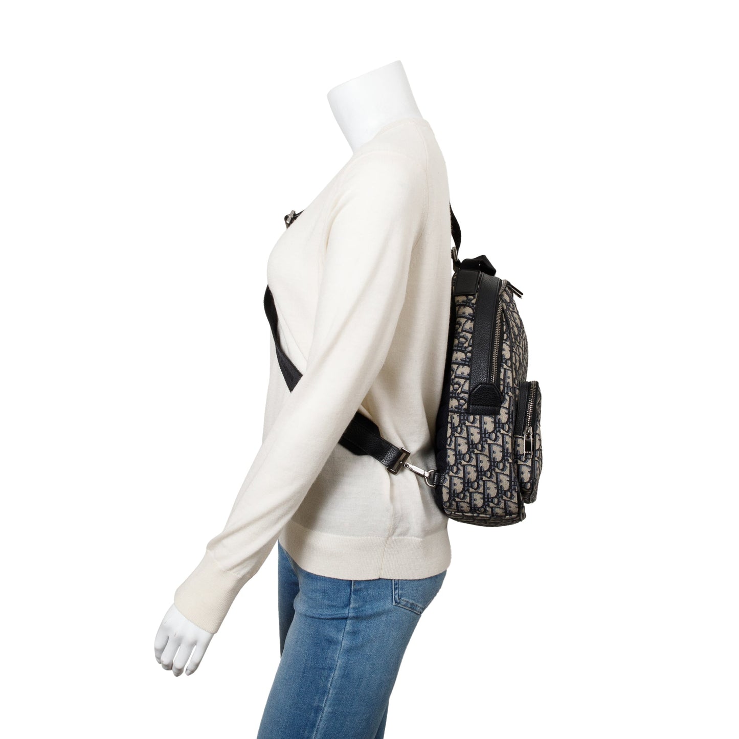 Cristian Dior Oblique Jacquard Mini Rider Sling Bag