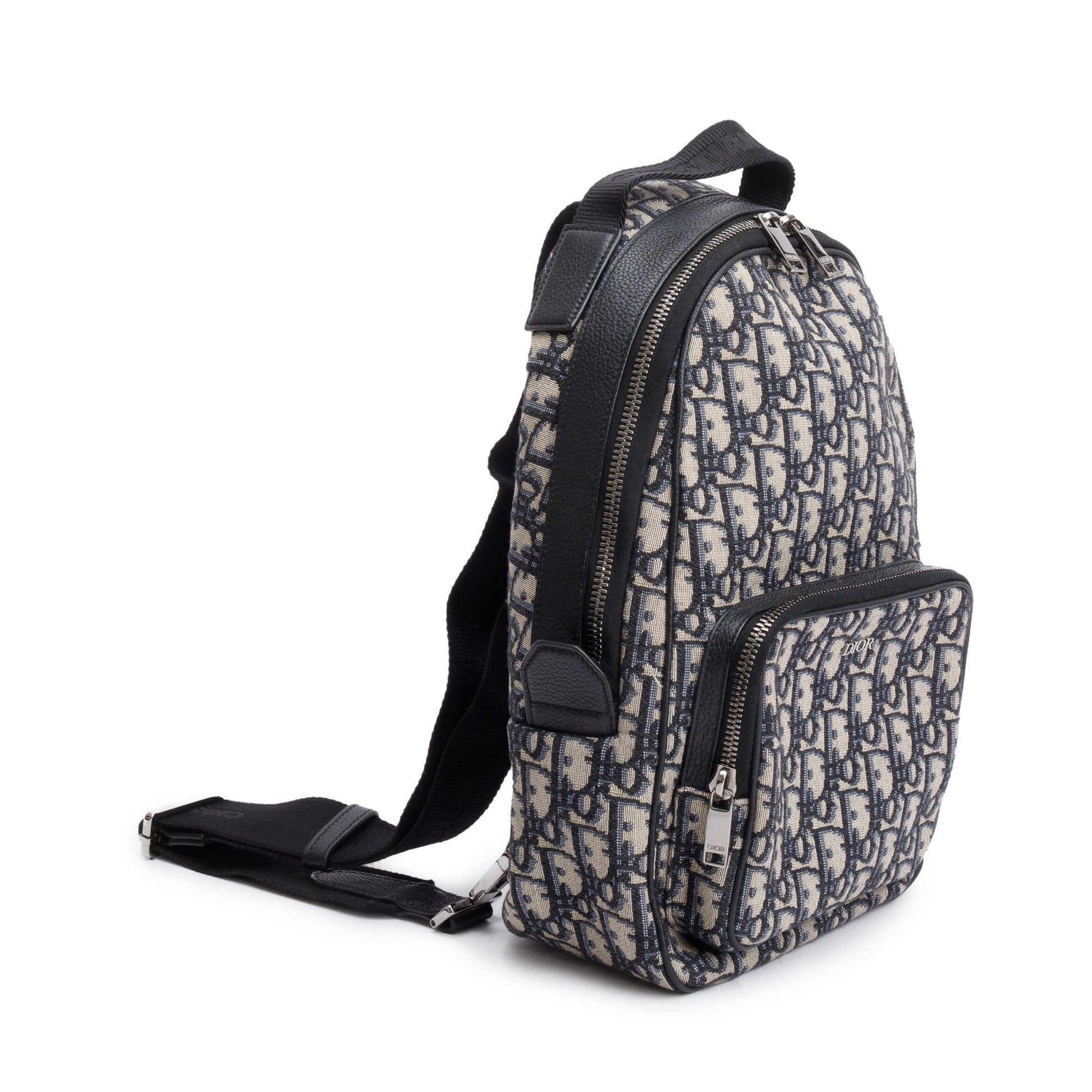 Cristian Dior Oblique Jacquard Mini Rider Sling Bag