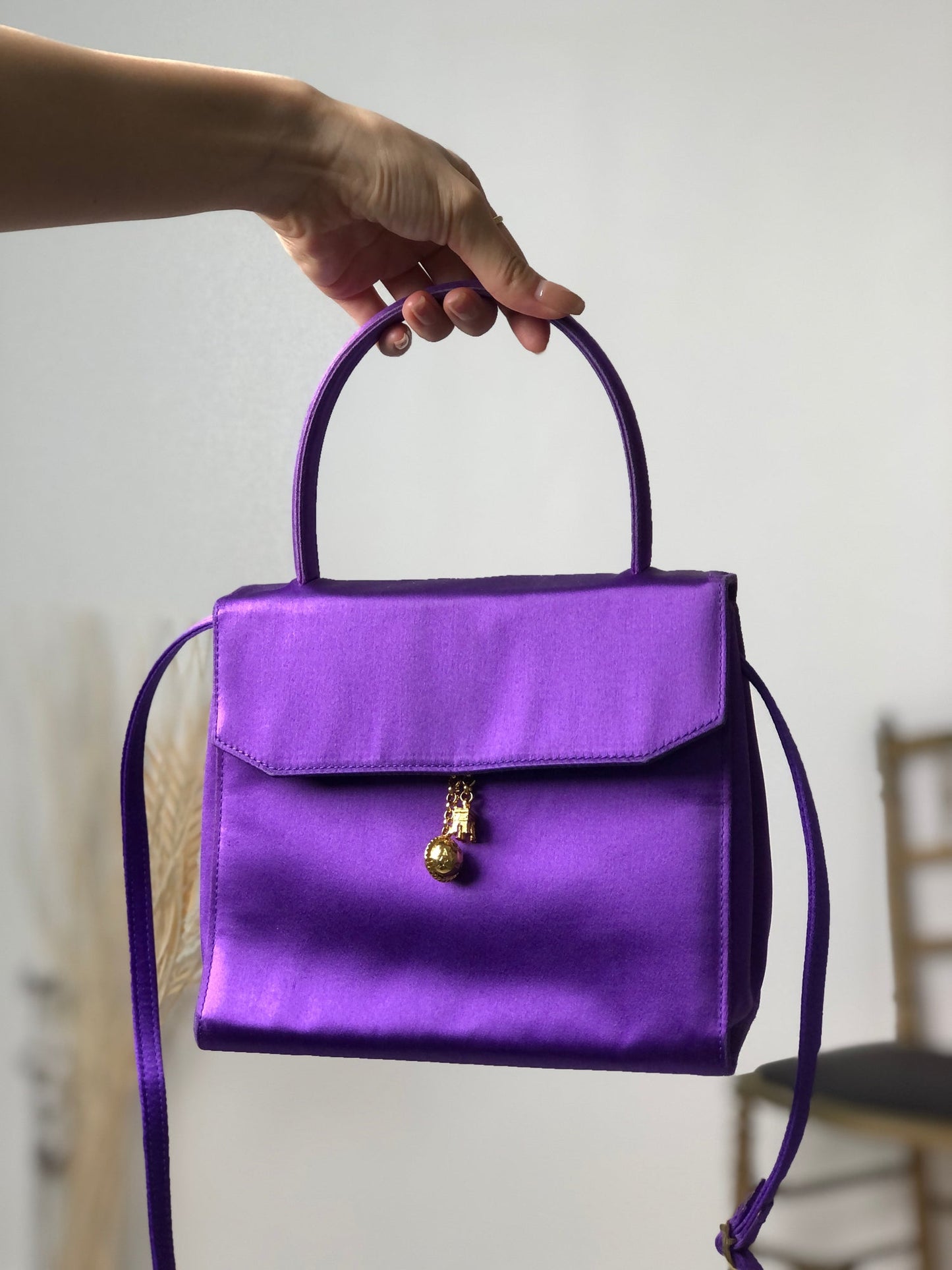 CELINE Starball Circle Arc de Triomphe Two-way Handbag Shoulder bag Purple
