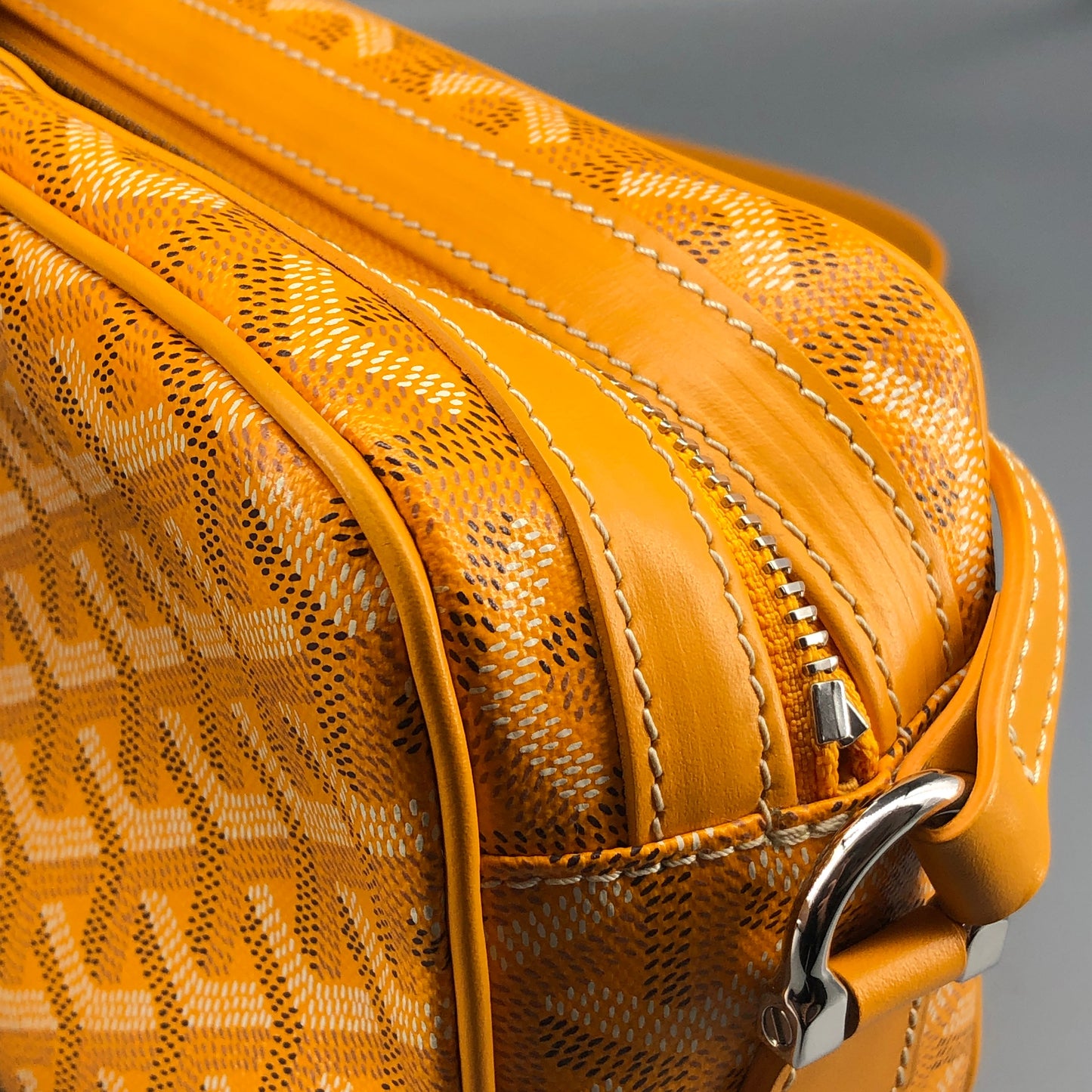 Goyard Cap-Vert Yellow Goyardine Canvas Crossbody Camera Bag