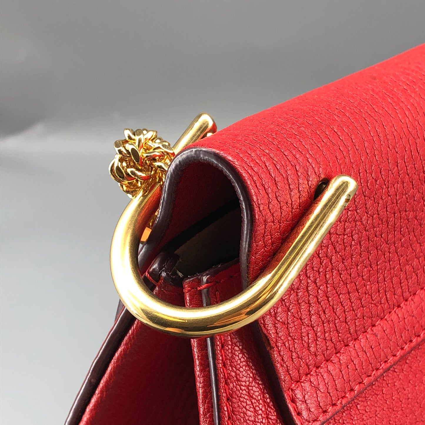 Chloe Drew Medium Leather Crossbody Bag Red