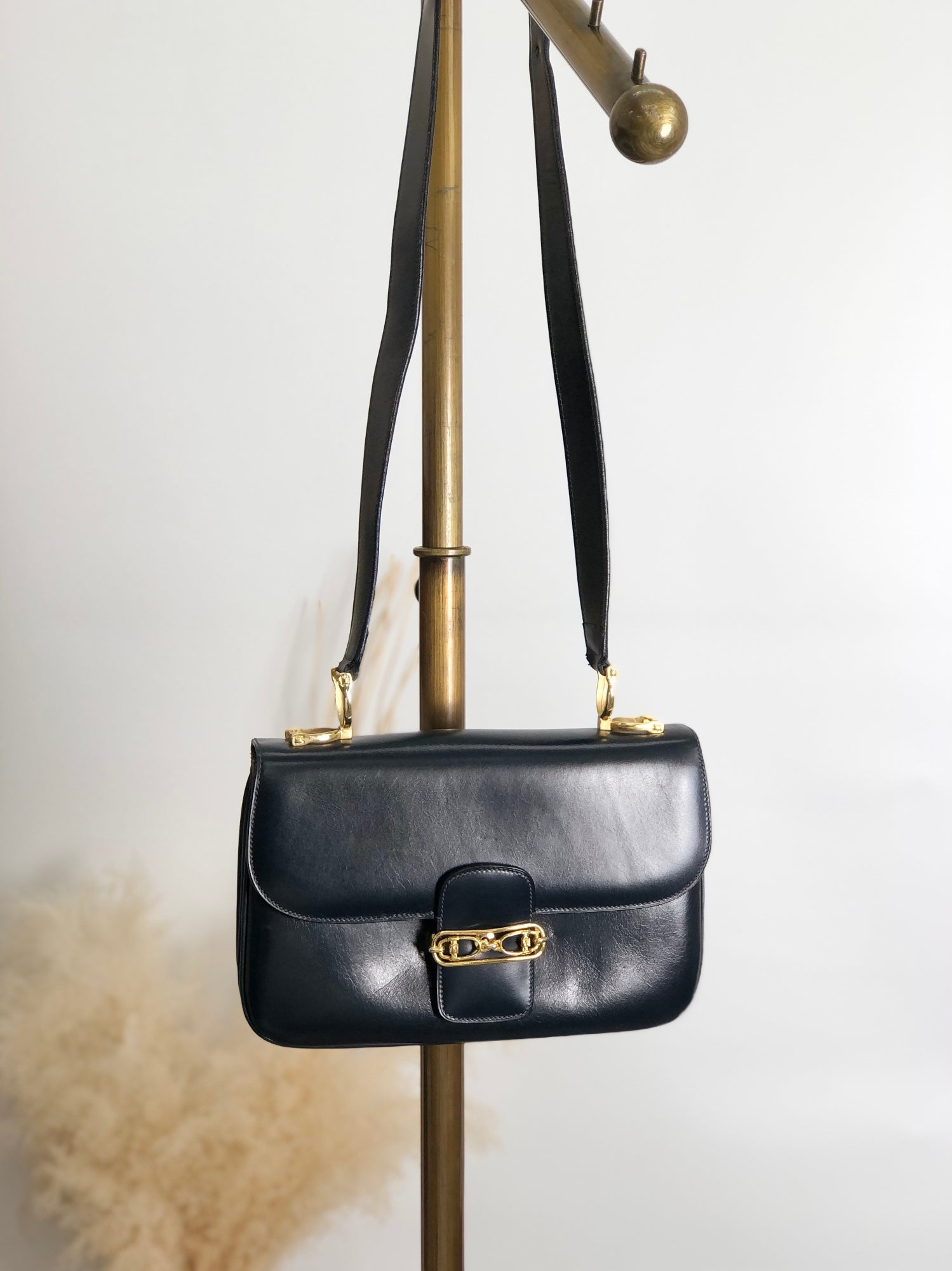 CELINE Horse Bit Shoulder bag Dark Navy k2egpz