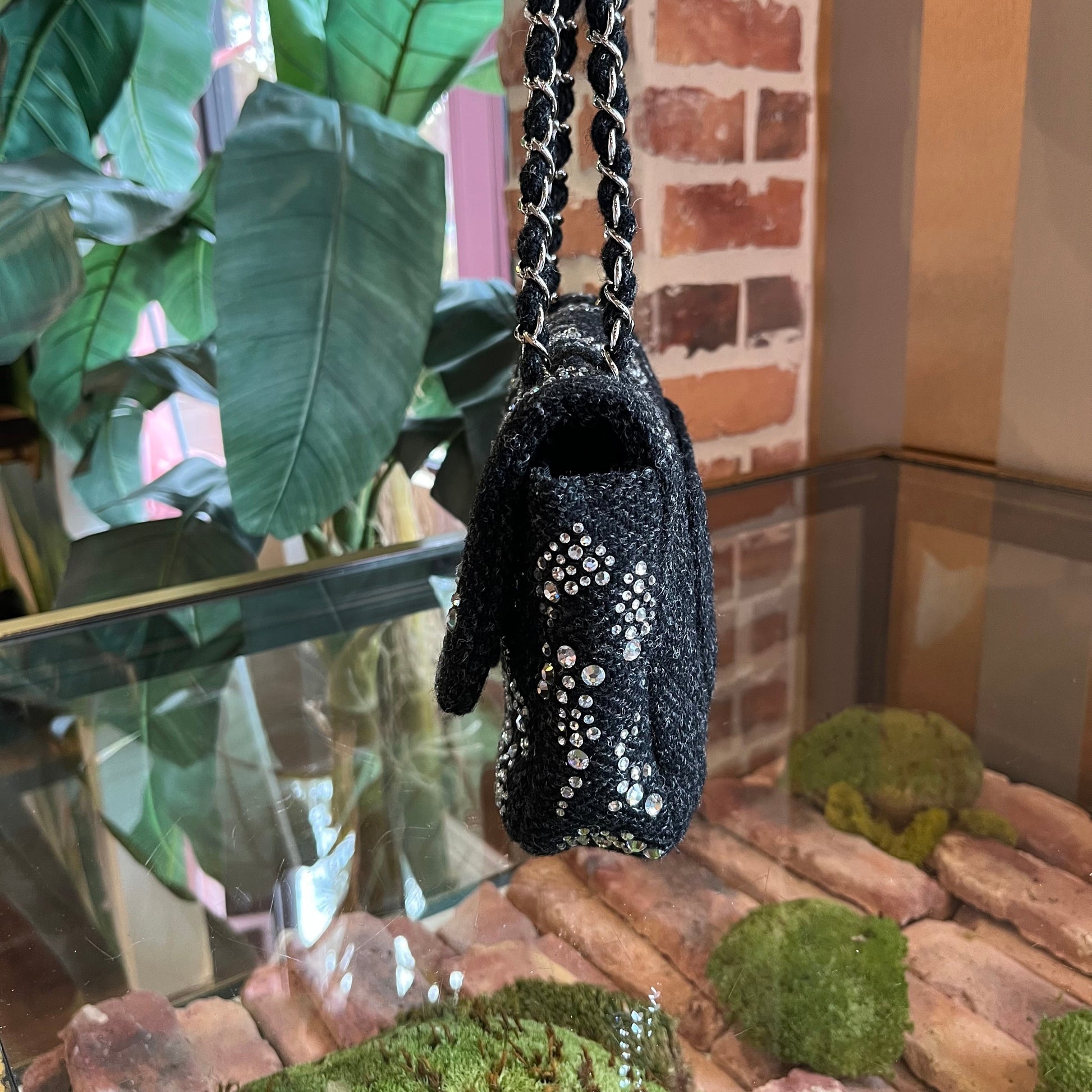 Chanel Strass Embellished Black Flap Bag - Rovelle Bags