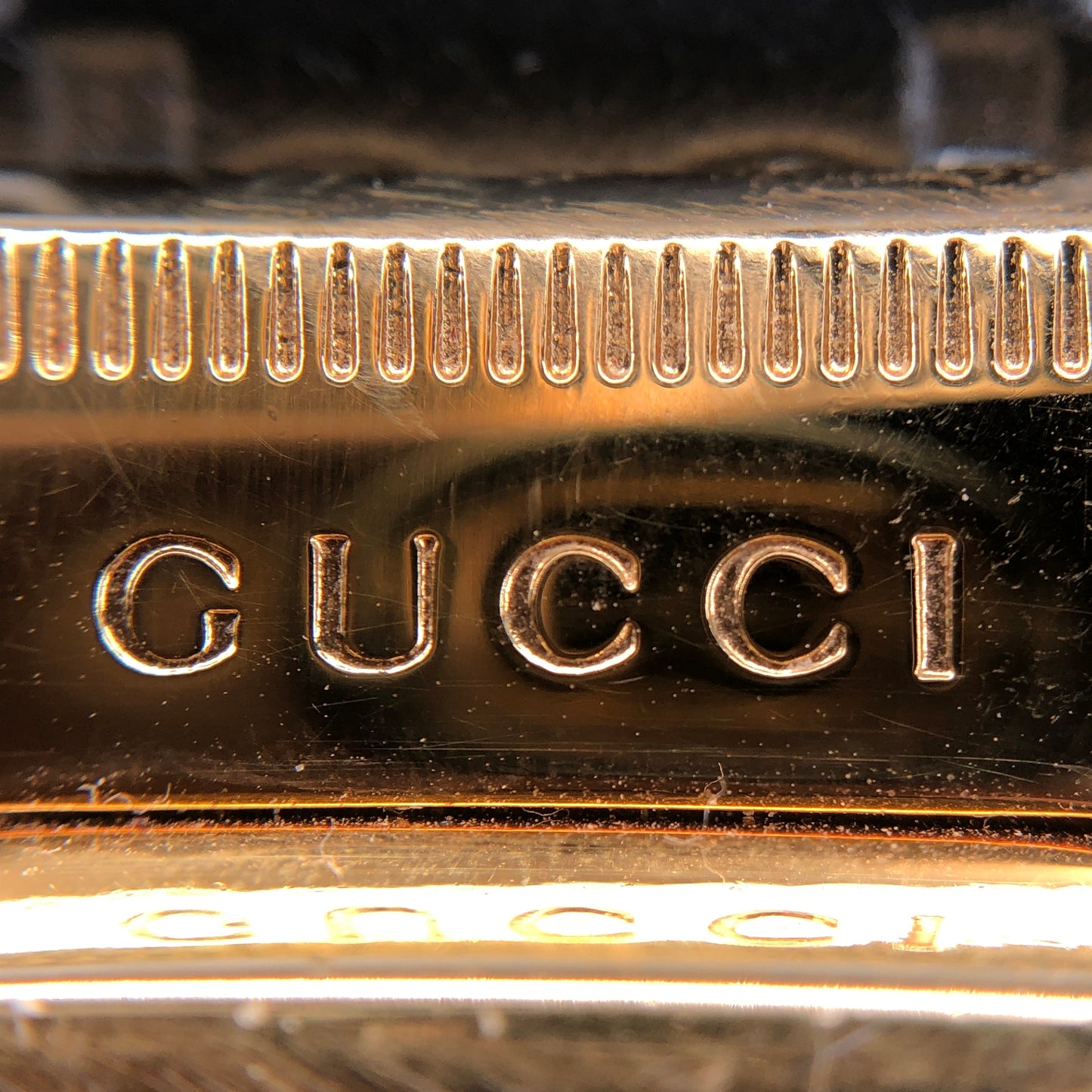Gucci Black GG Embossed Leather Padlock Shoulder Bag