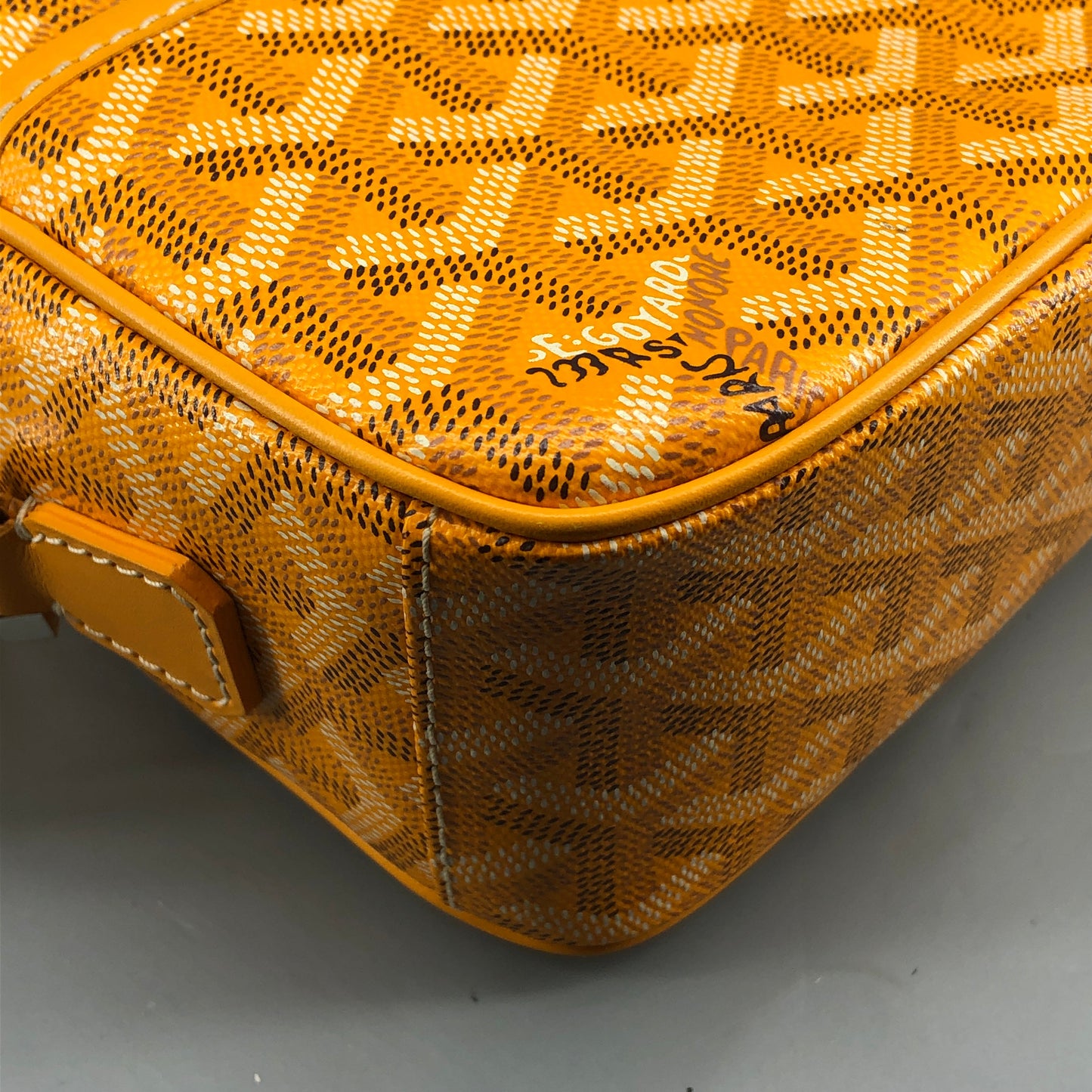 Goyard Cap-Vert Yellow Goyardine Canvas Crossbody Camera Bag