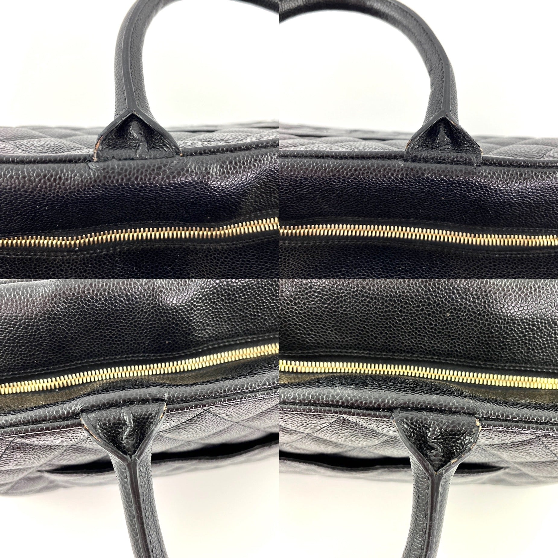Chanel Black Timeless Caviar Leather Bowler Handbag - Rovelle Bags