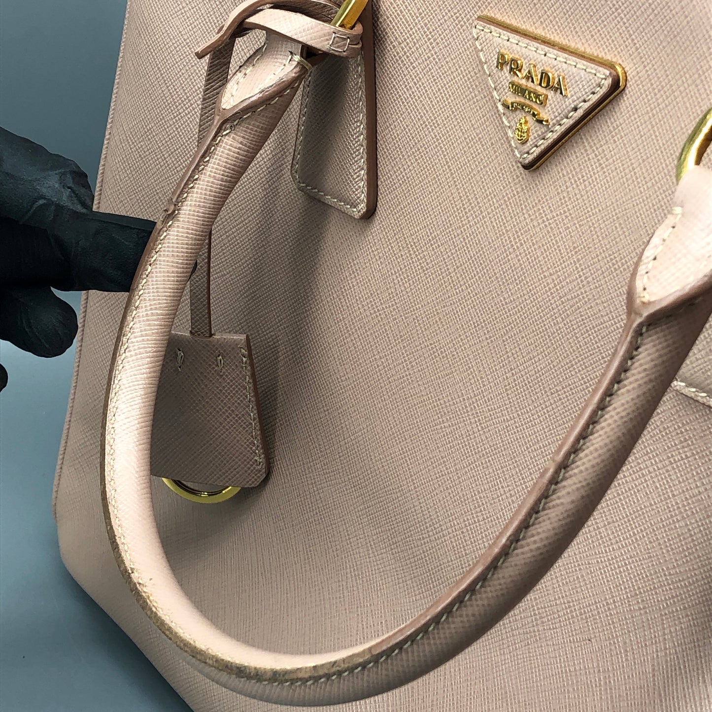 Prada Nude Saffiano Leather Galleria Large Tote Bag