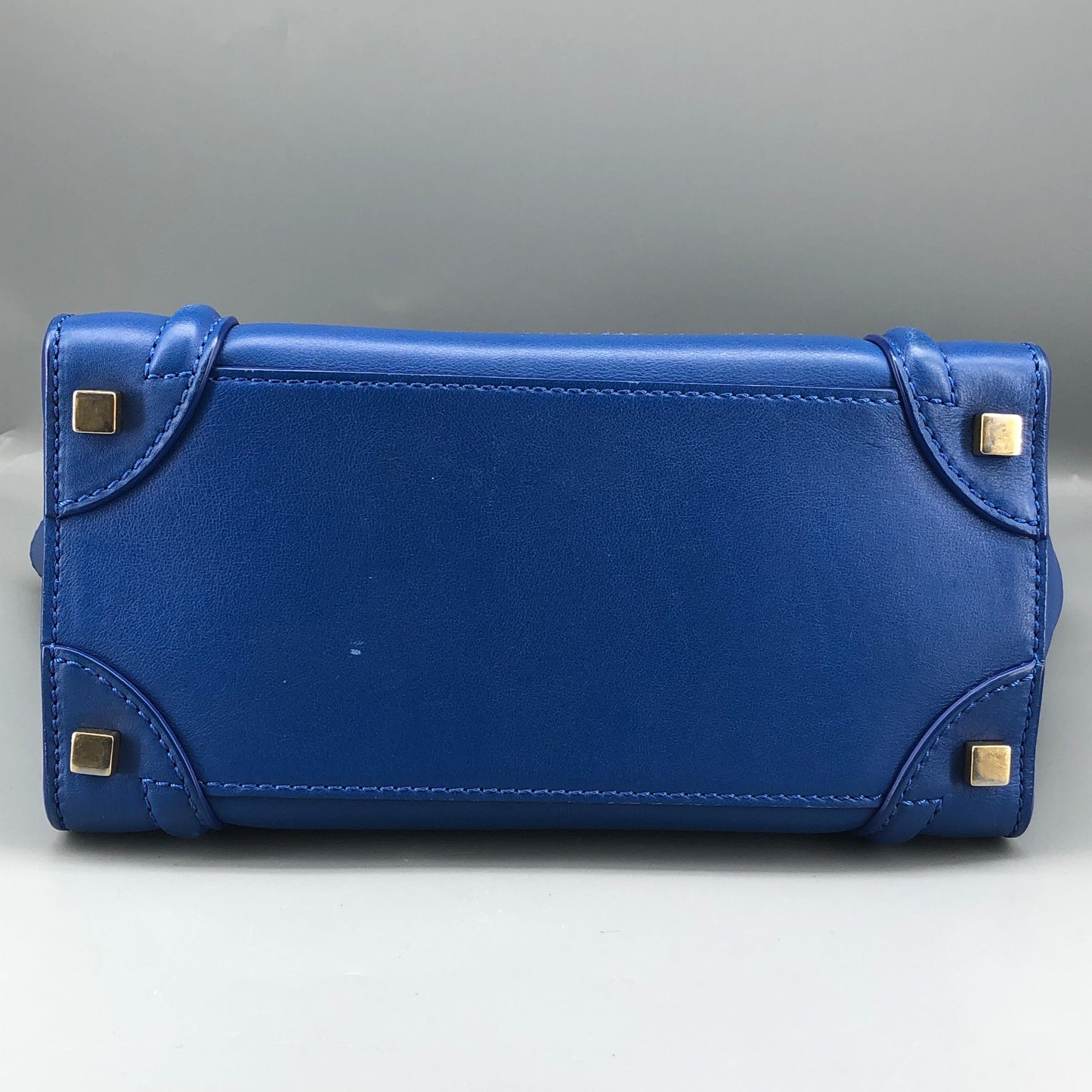 Celine Royal Blue Smooth Leather Luggage Handbag