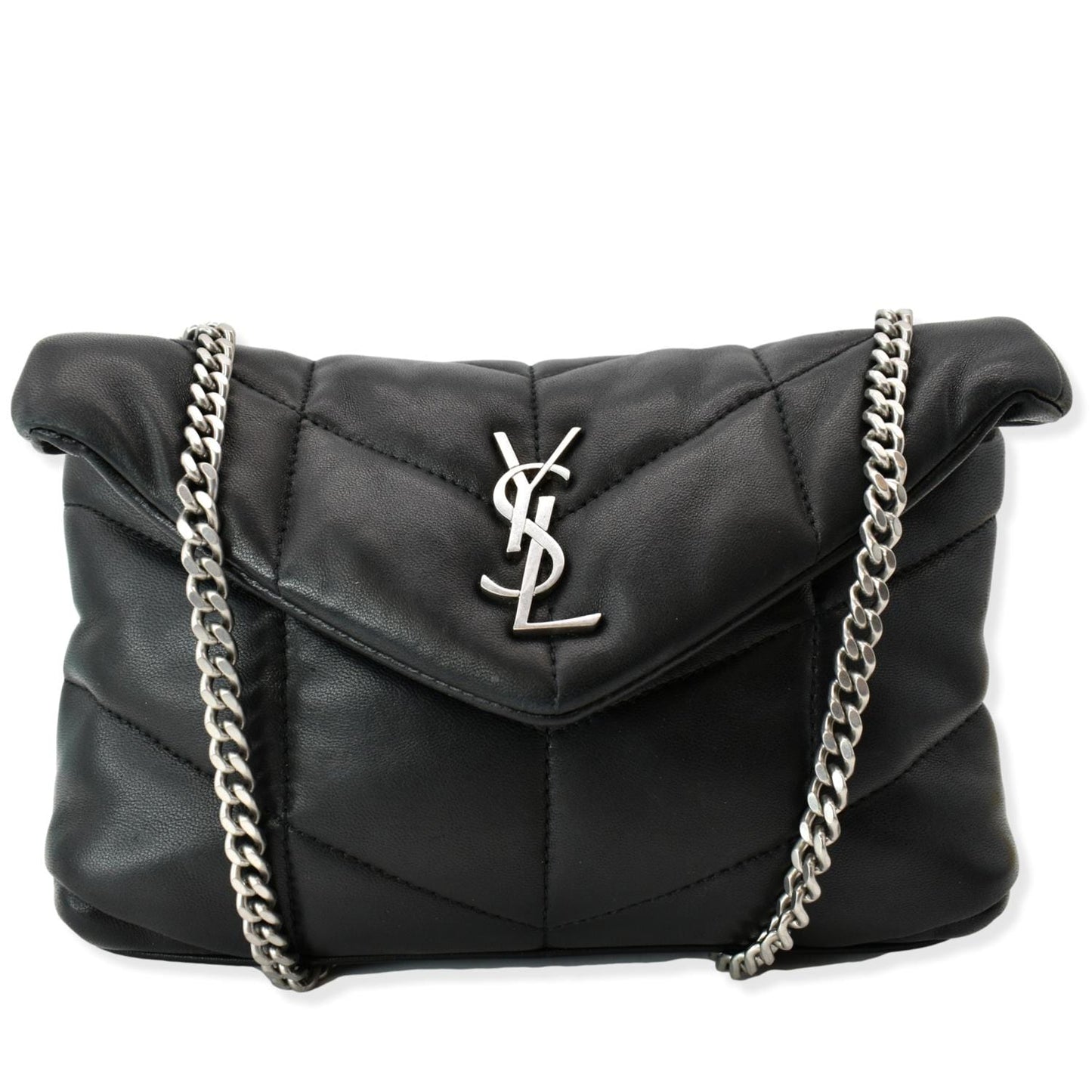Saint Laurent Loulou Leather Black Crossbody Style 4