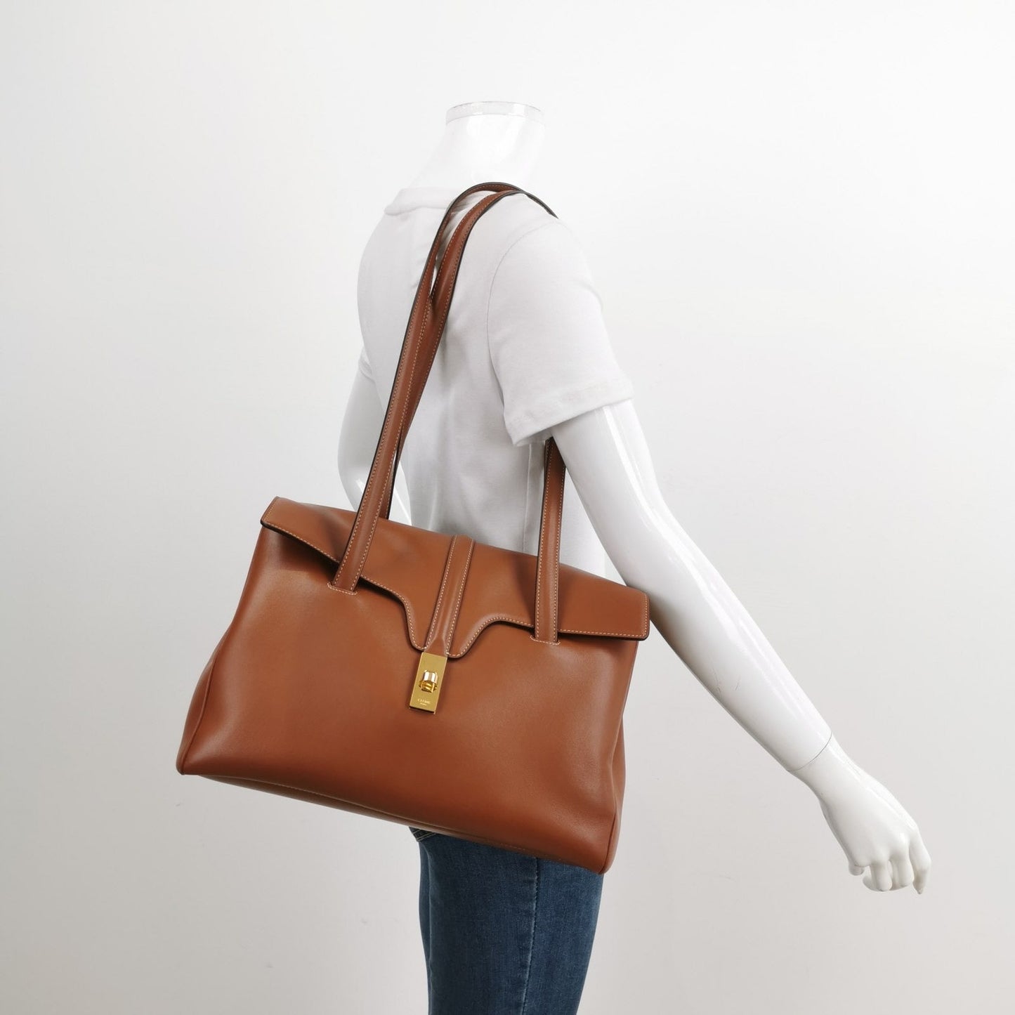 Celine Medoim Soft 16 Bag Caramel Natural Tan Smooth Calfskin Leather