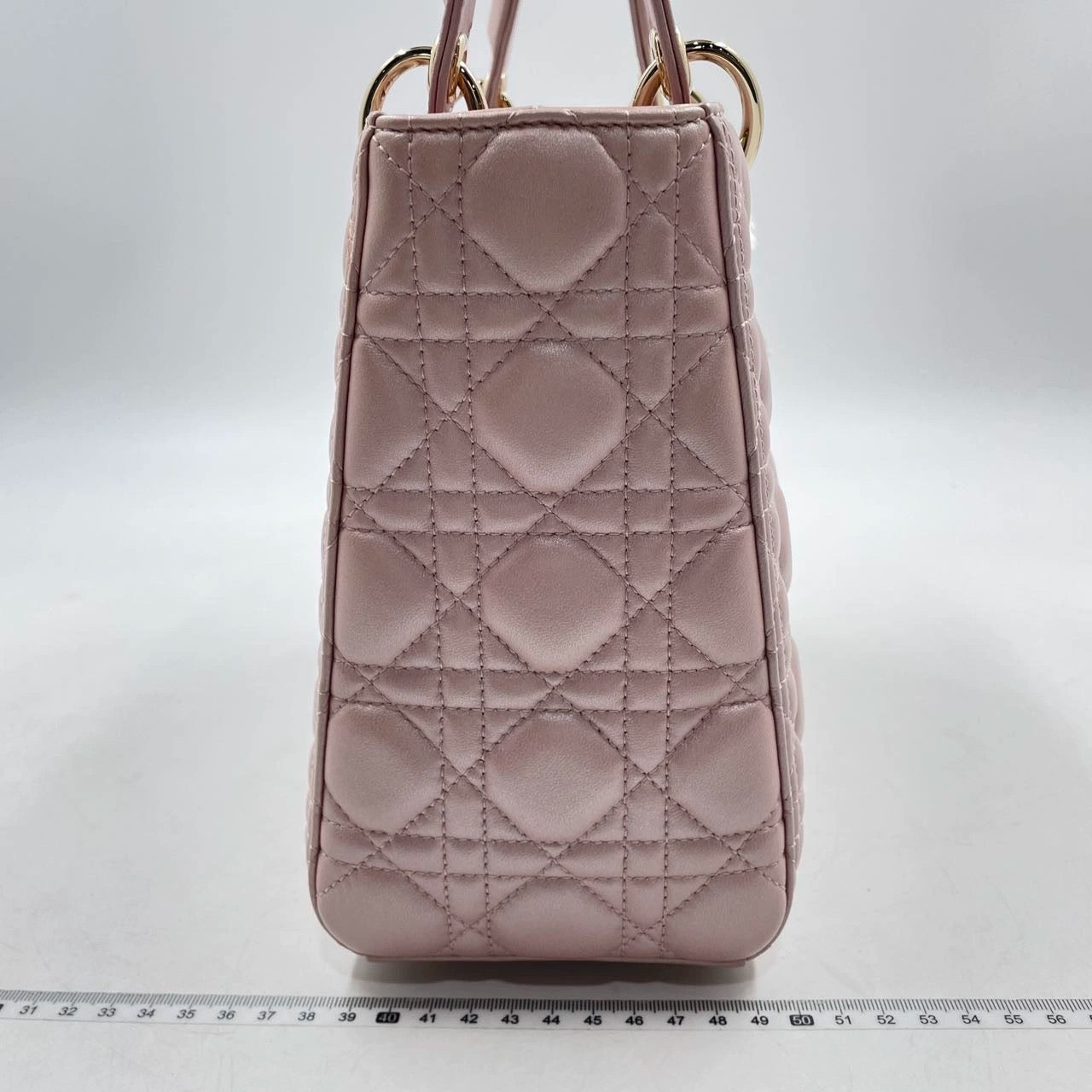 Lady Dior Medium Handbag Pearlescent Pink Cannage Leather Gold Hardware, 2016