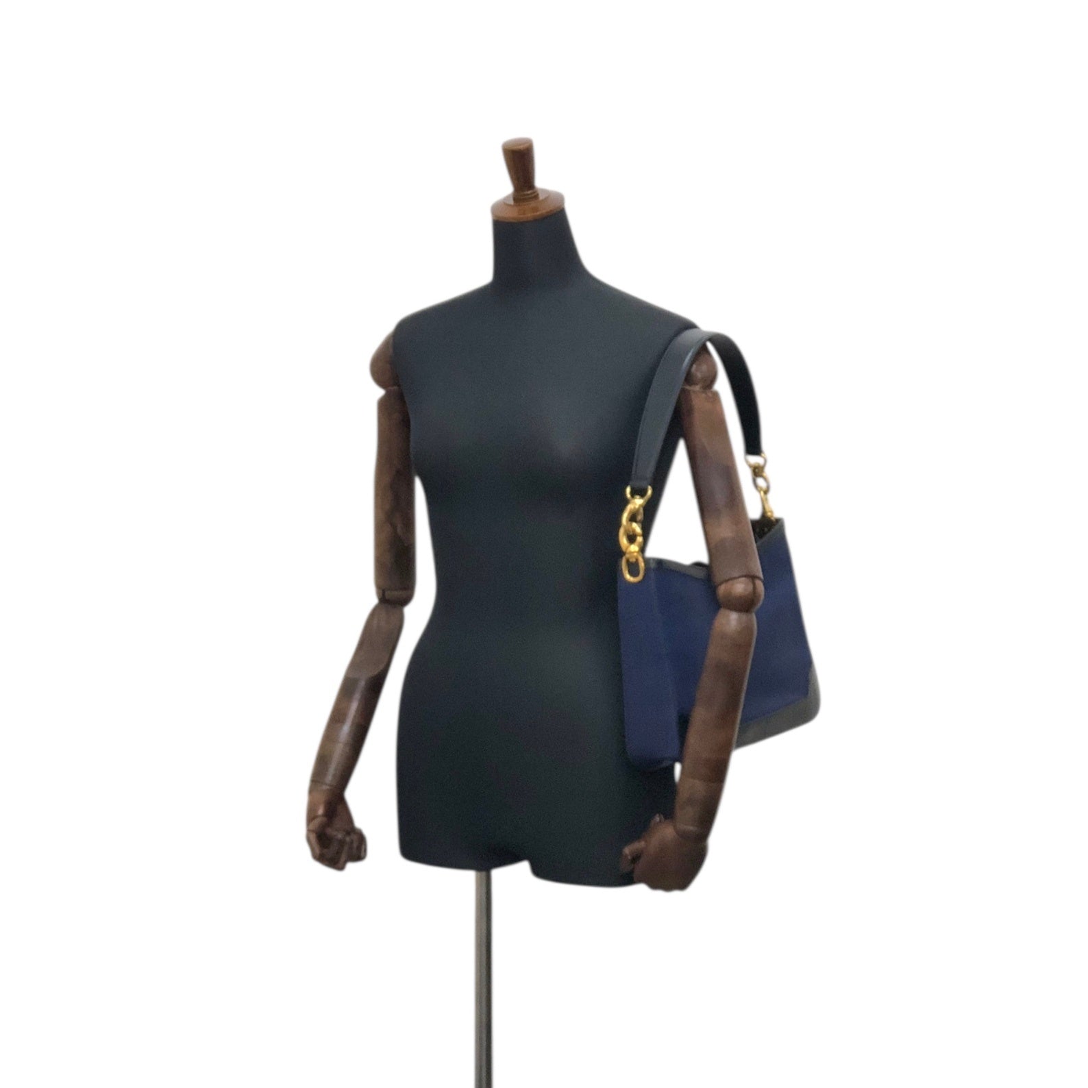CELINE Gancini Shoulder bag Navy nnpwss