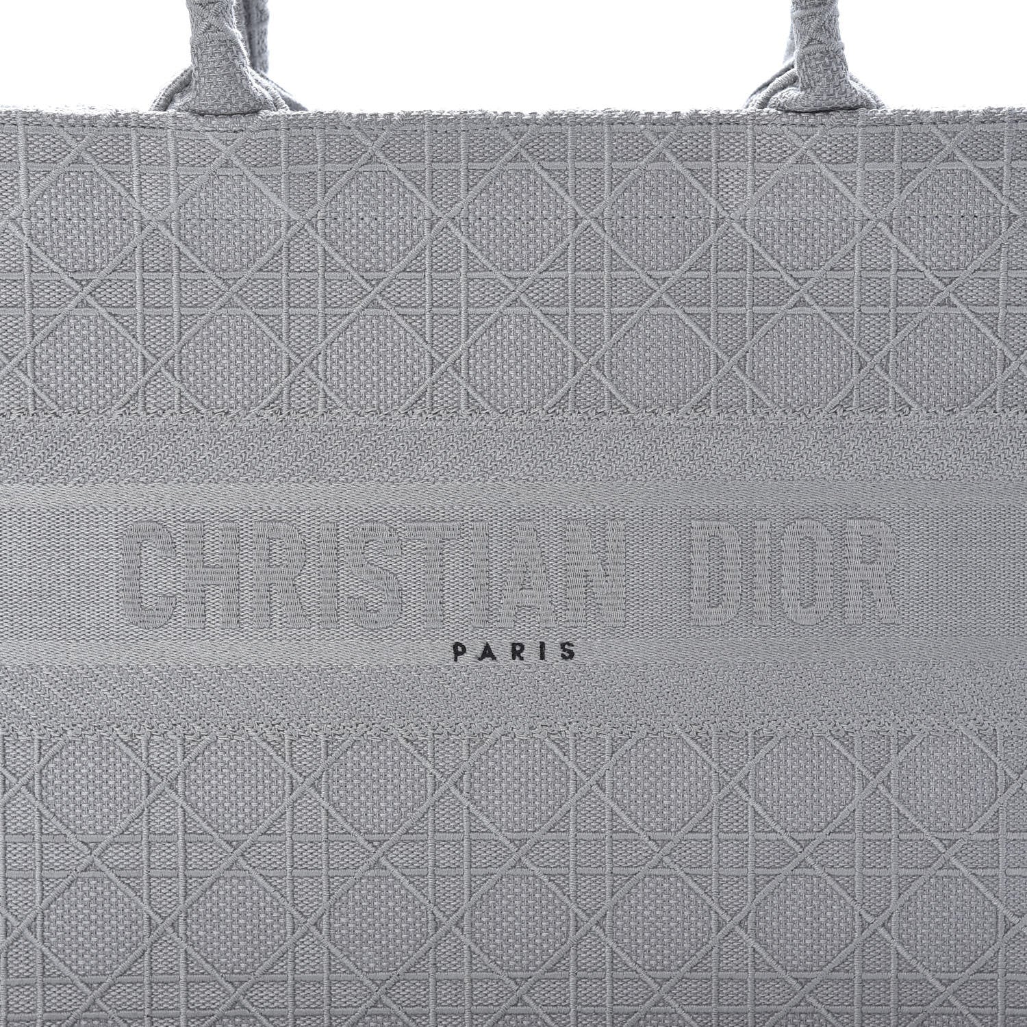 DIOR EMBROIDERED CANNAGE MEDIUM BOOK TOTE BAG