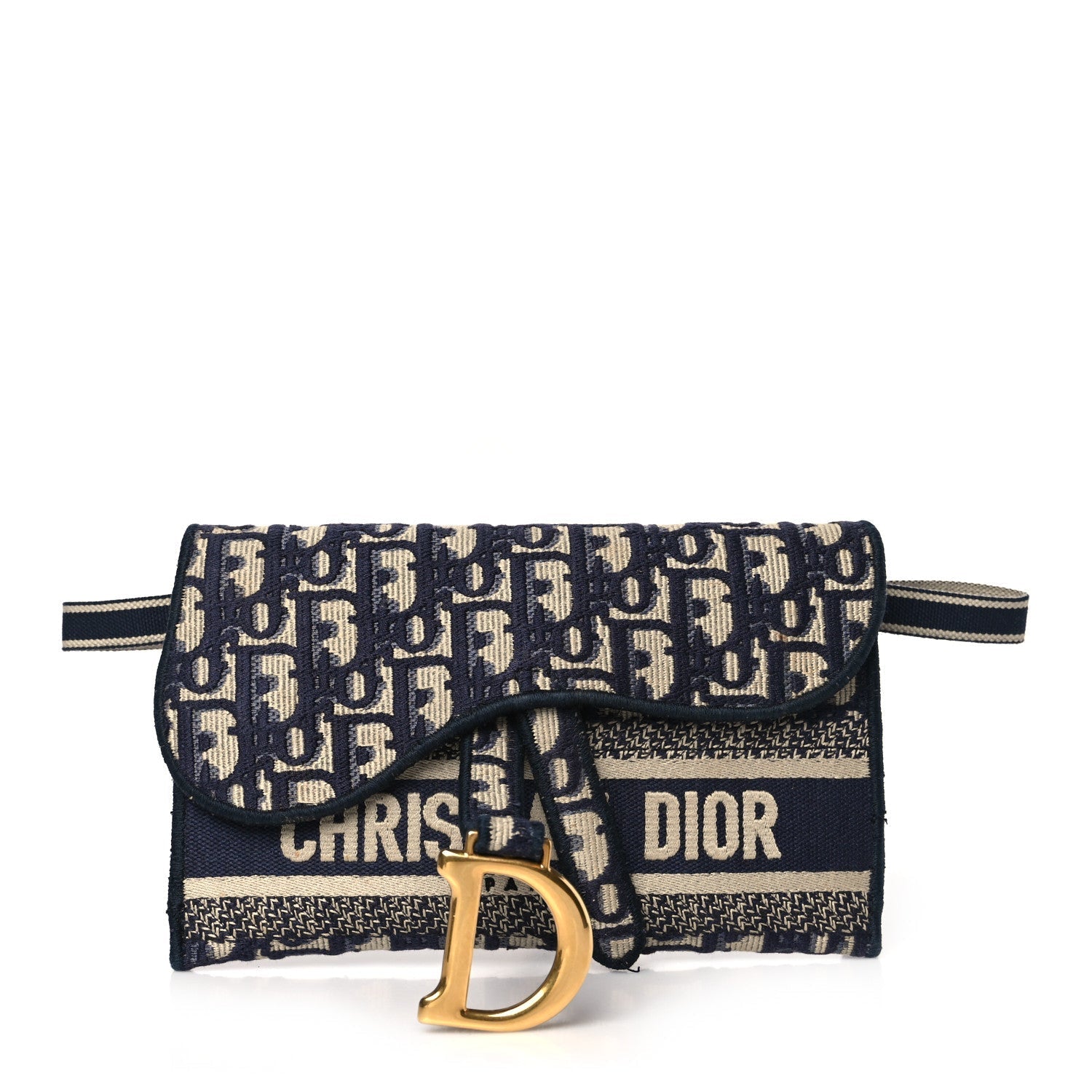 CHRISTIAN DIOR OBLIQUE SADDLE BELT BAG