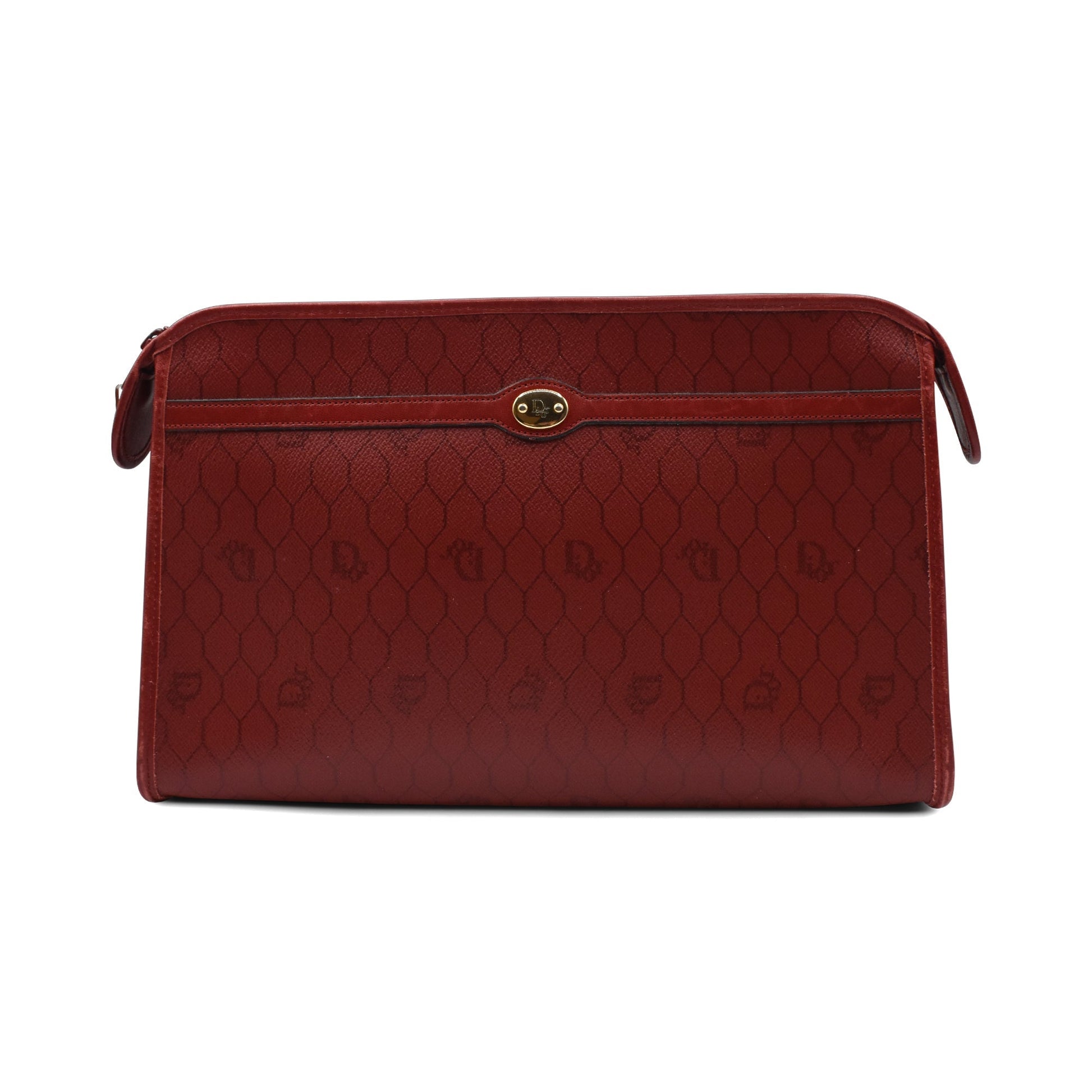 Dior Monogram Leather Canvas Clutch