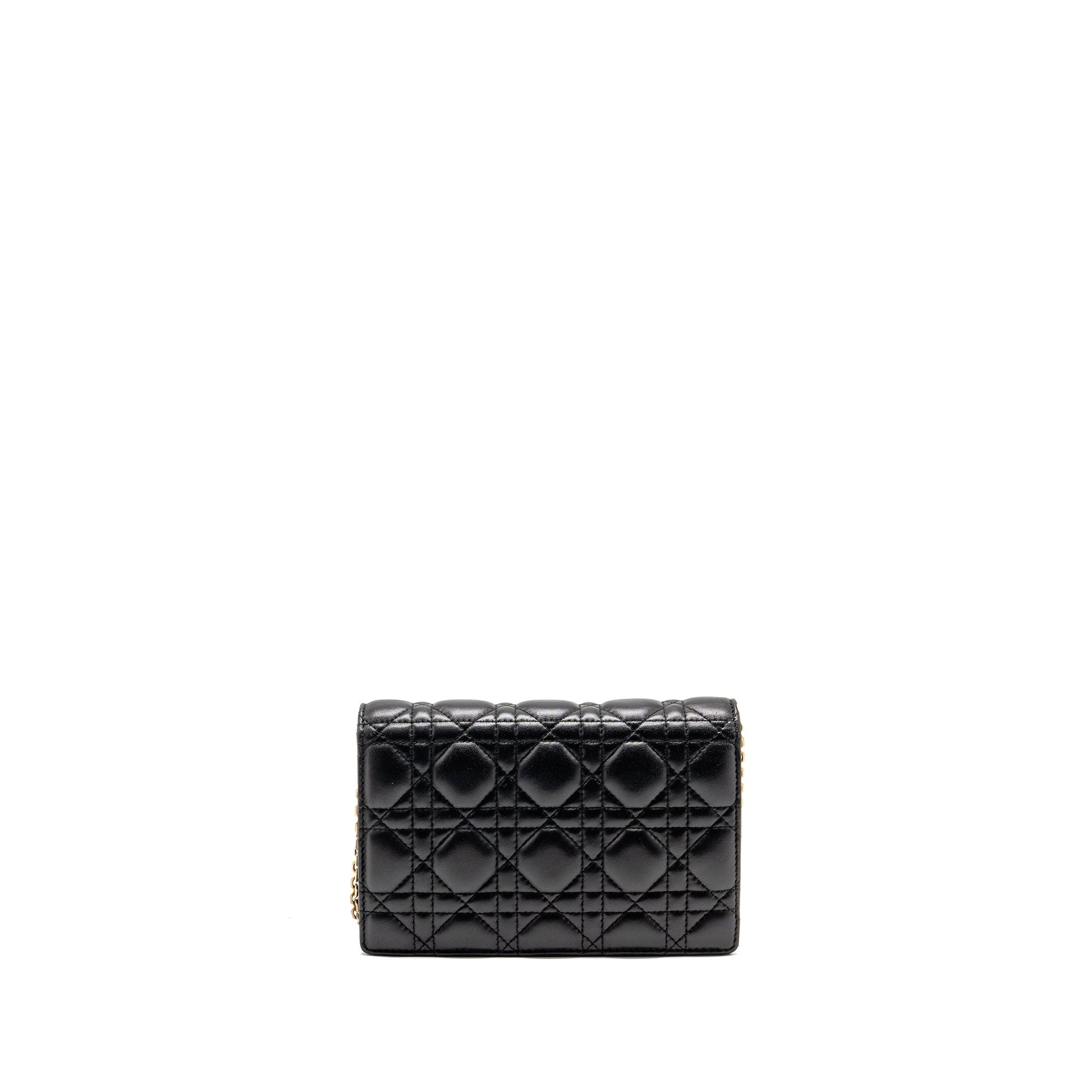 Dior Dioraddict Wallet on Chain Cannage Leather Black