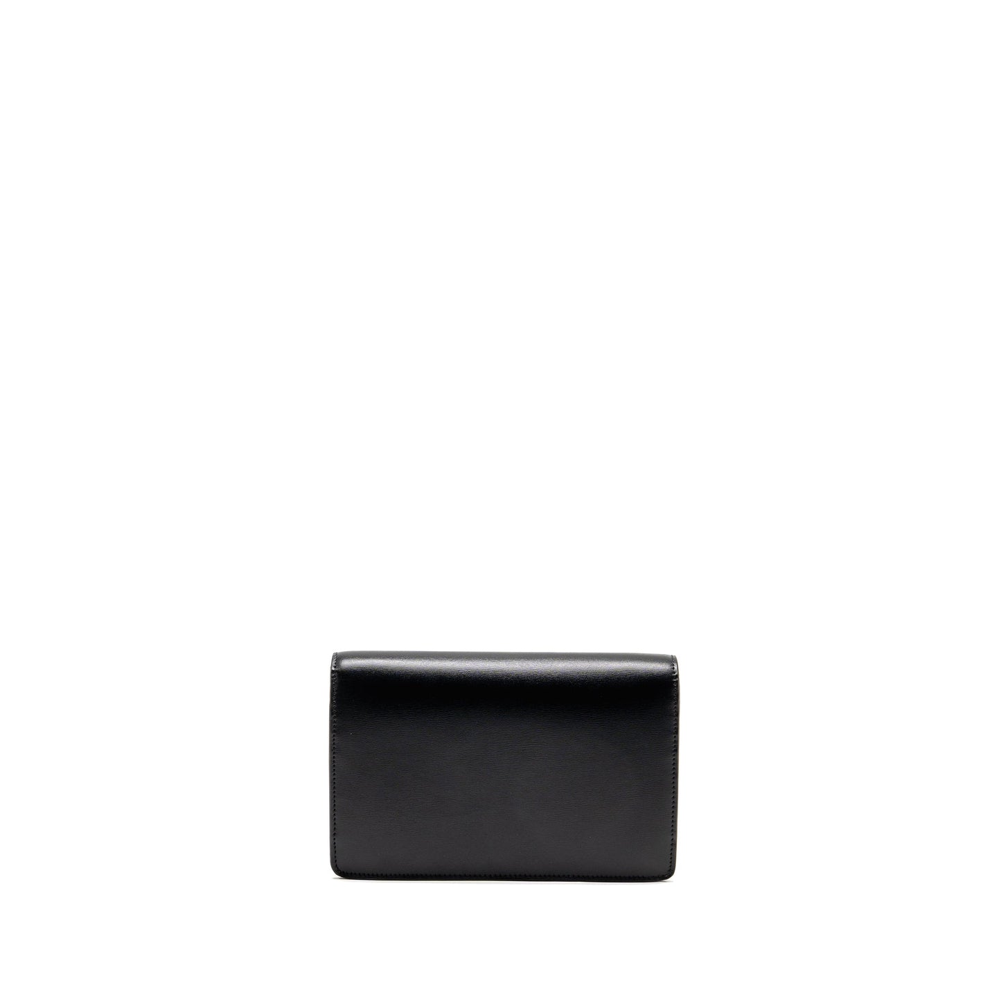 Celine Triomphe Wallet on Chain Margo Shiny Calfskin Black
