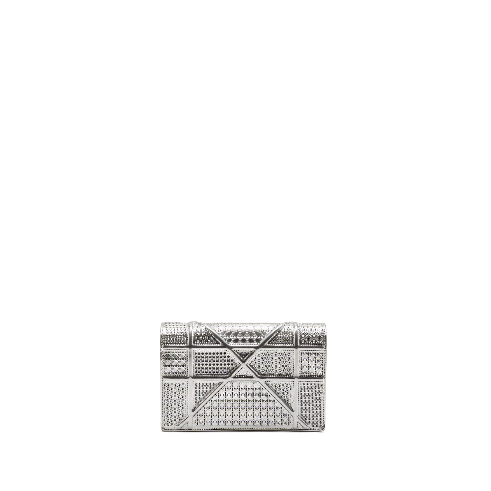 Dior Diorama Wallet On Chain Calfskin Silver