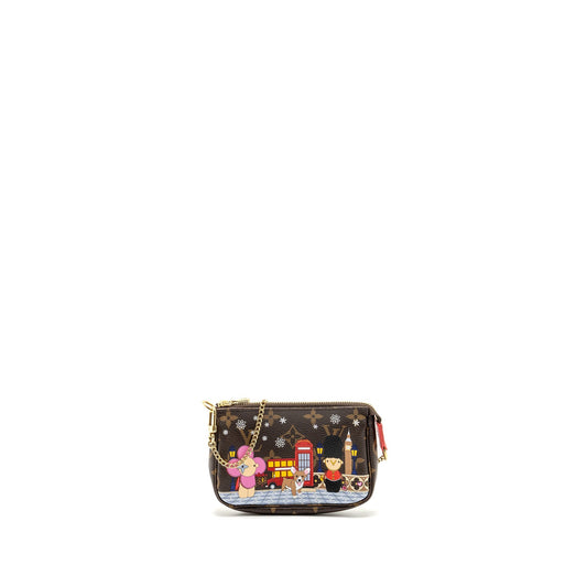 Louis Vuitton mini pochette accessories Vivienne holiday limited monogram canvas GHW